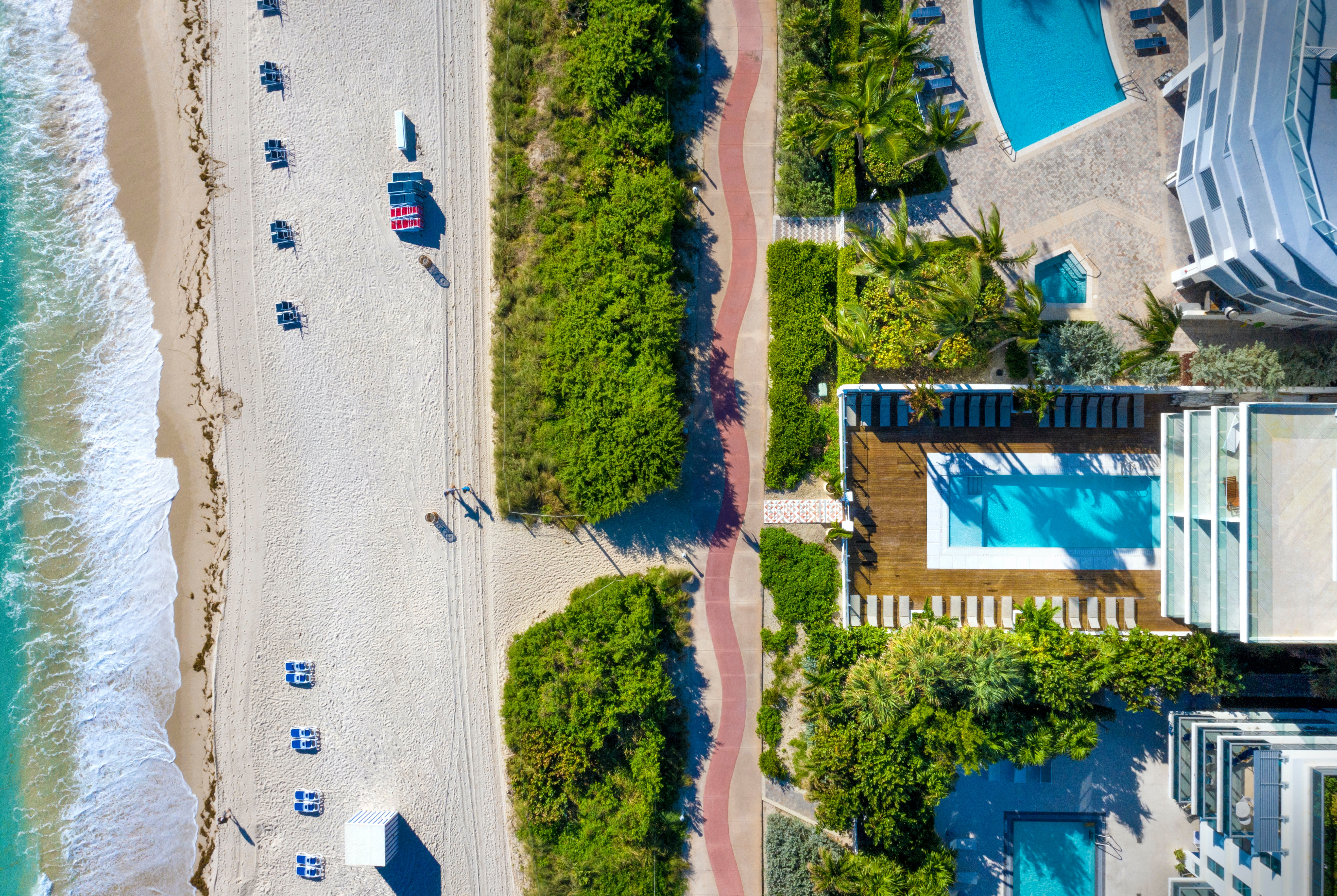 Aerial View of MB Hotel, Trademark Collection by Wyndham hotel in Miami Beach, Florida