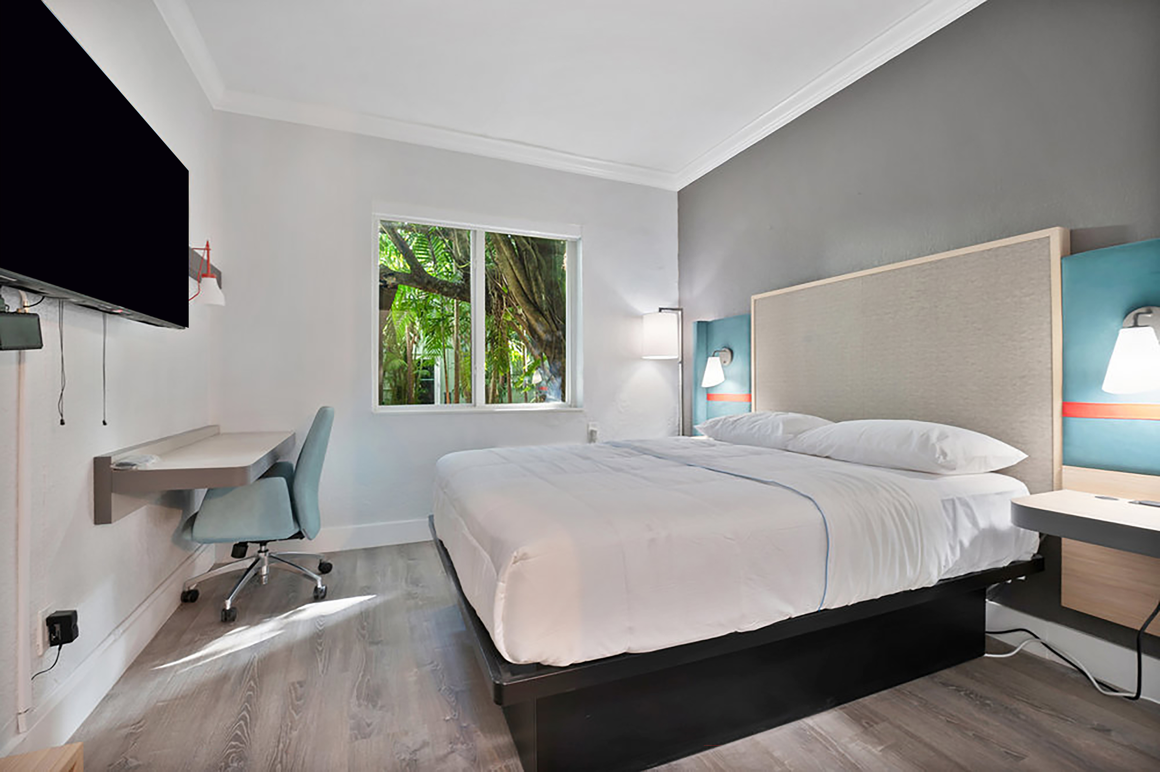 Guest room at the Atrium Hotel, Trademark Collection by Wyndham in Miami Springs, Florida