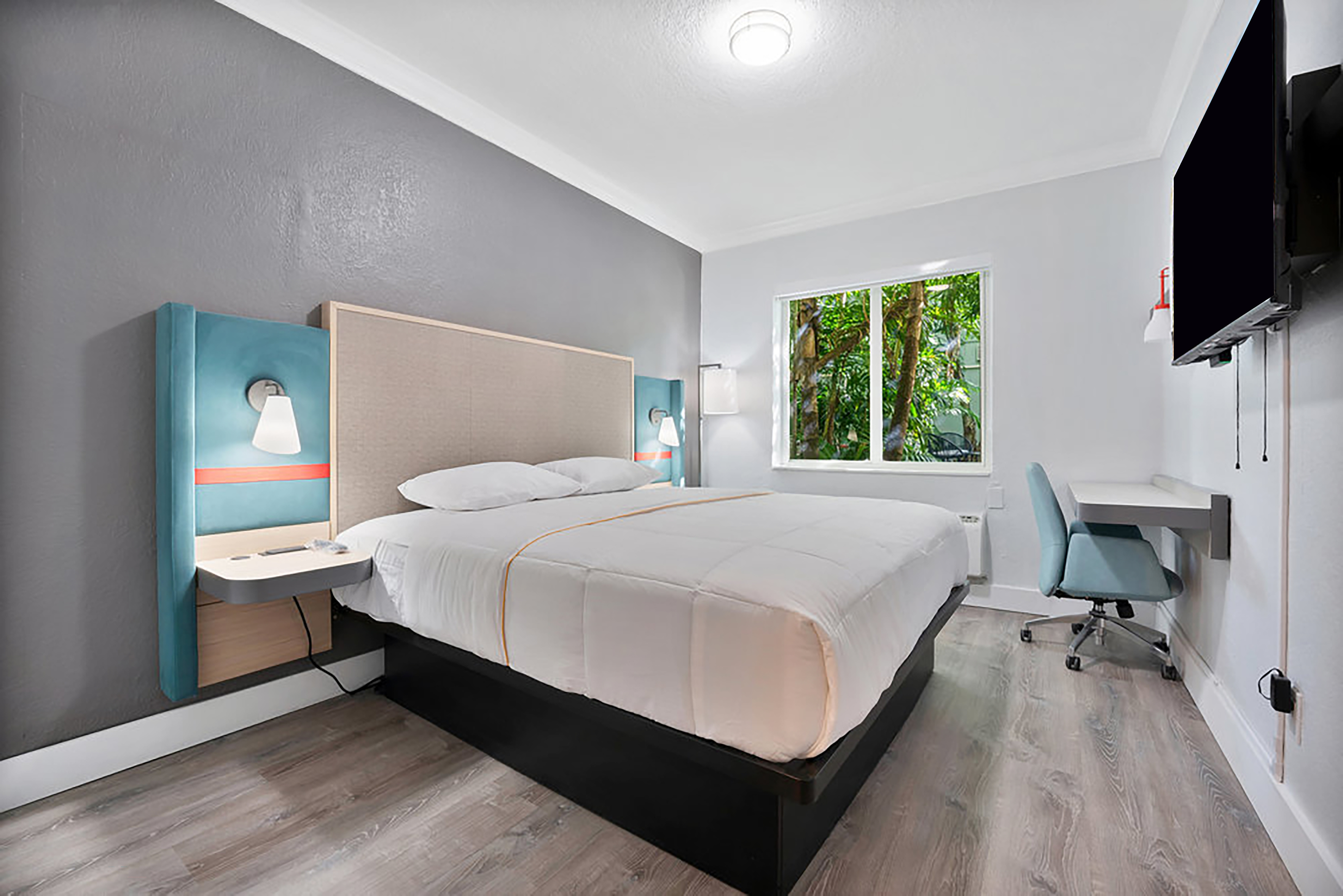 Guest room at the Atrium Hotel, Trademark Collection by Wyndham in Miami Springs, Florida