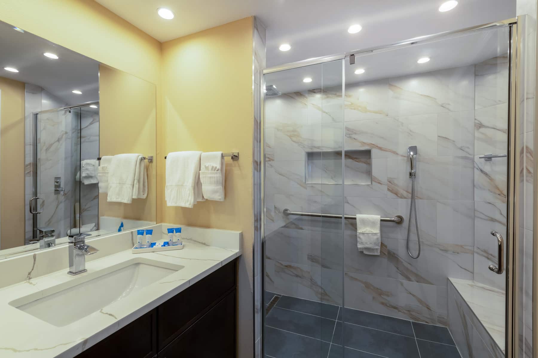 Guest room bath at the Safety Harbor Resort & Spa, Trademark Collection by Wyndham in Safety Harbor, Florida