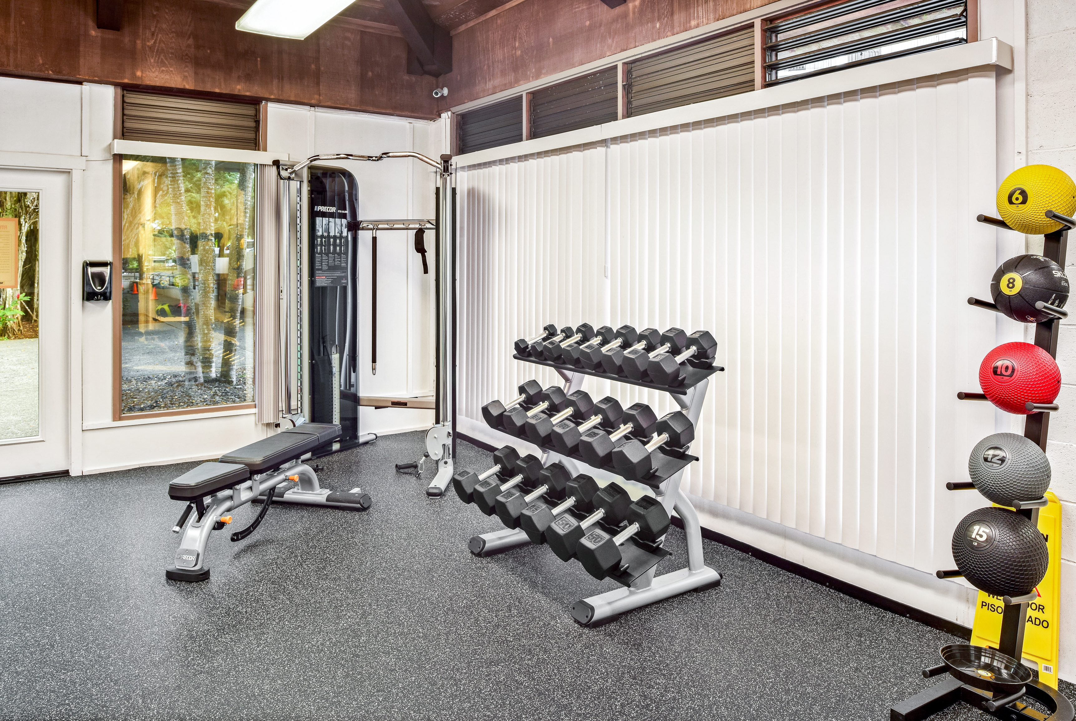 Fitness room at Hilo Hawaiian Hotel, Trademark Collection by Wyndham in Hilo, Hawaii