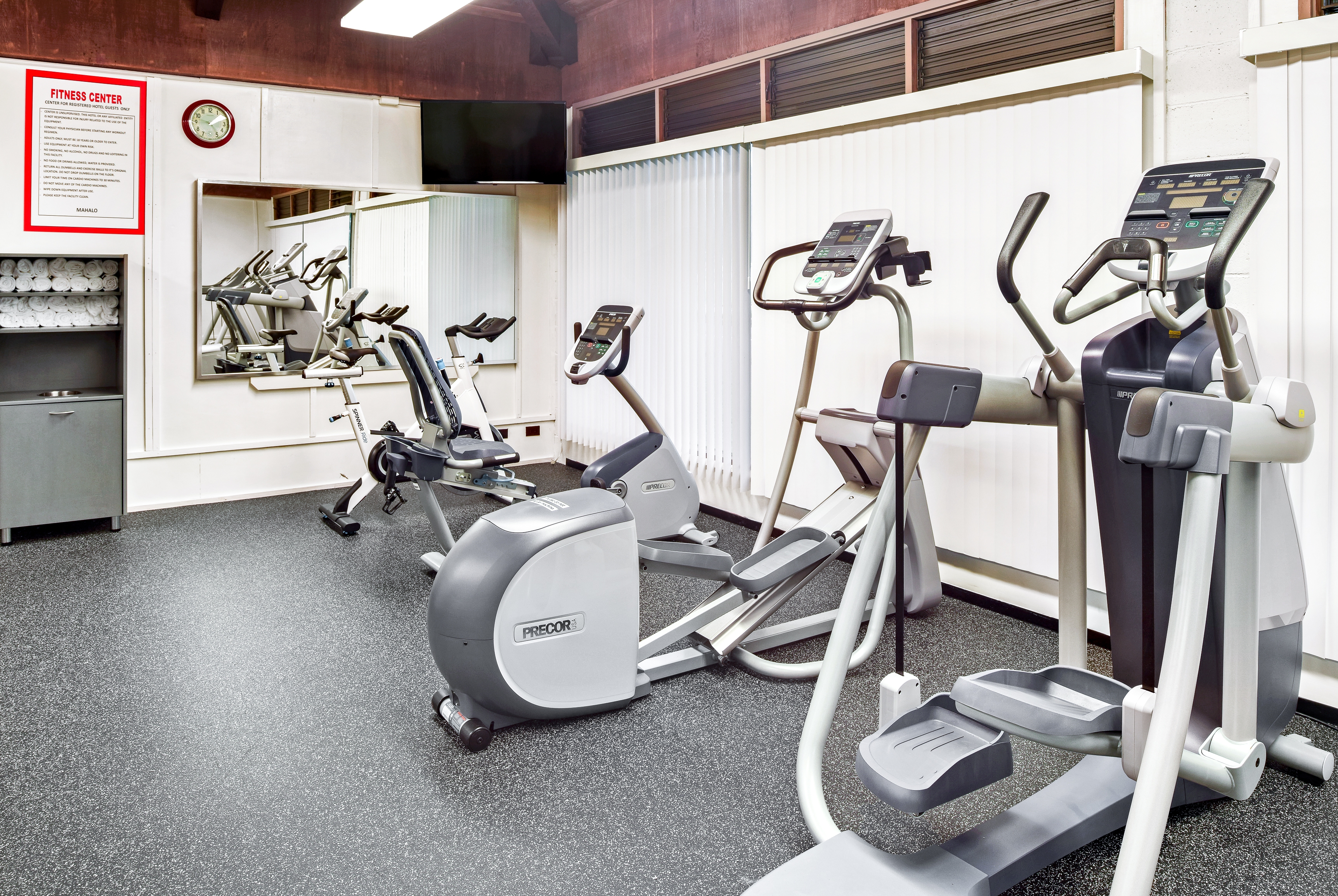 Fitness room at Hilo Hawaiian Hotel, Trademark Collection by Wyndham in Hilo, Hawaii