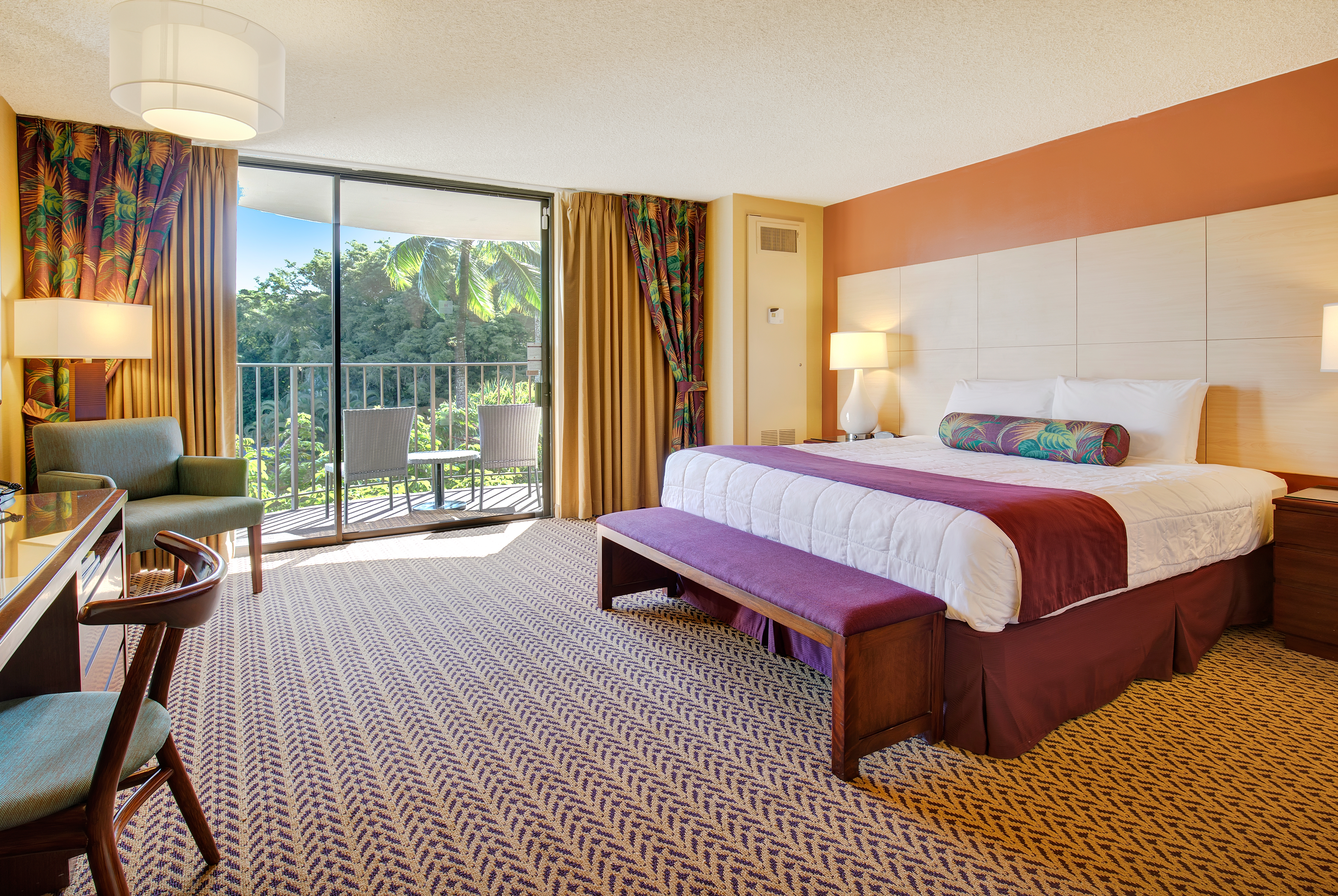 Guest room at the Hilo Hawaiian Hotel, Trademark Collection by Wyndham in Hilo, Hawaii