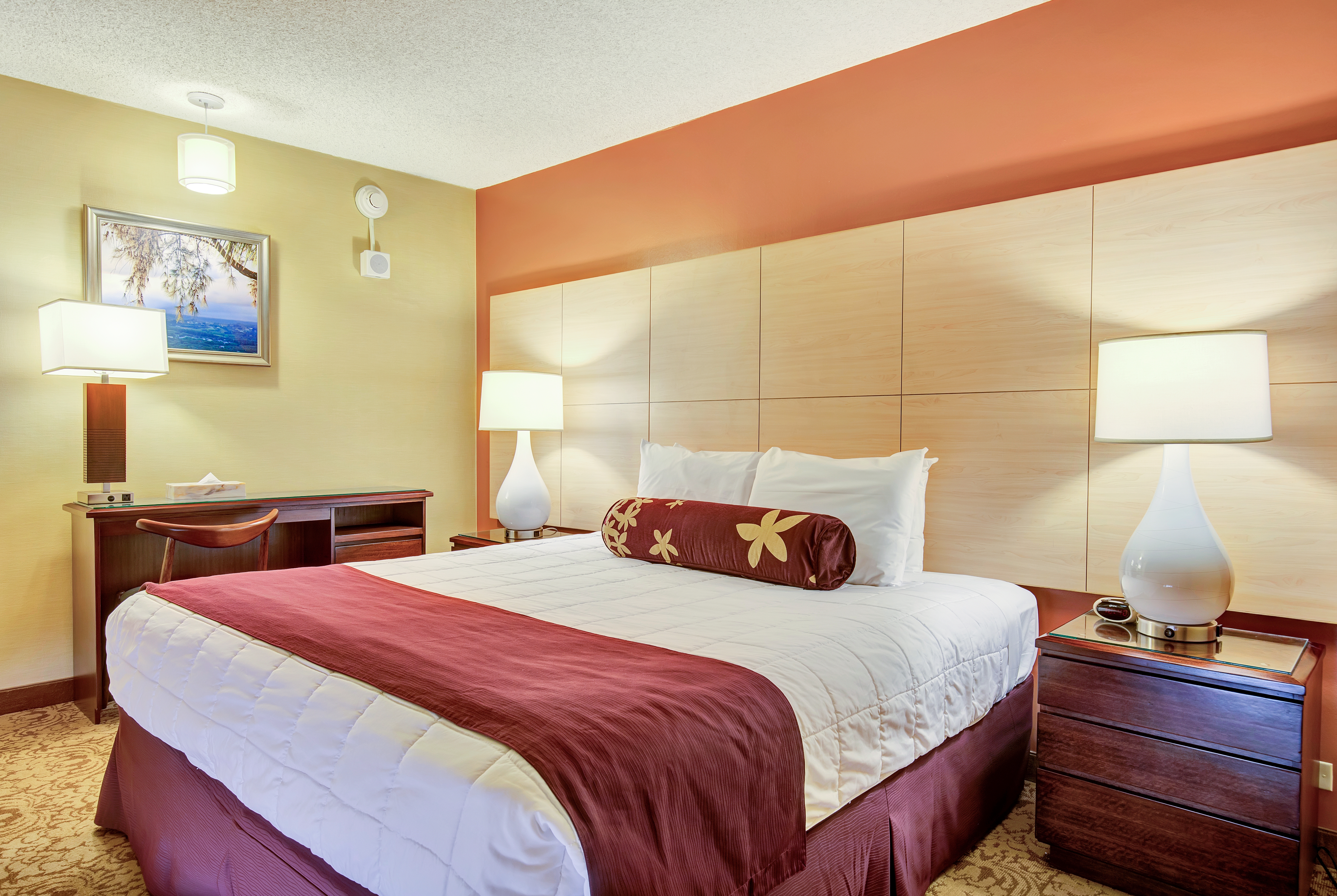 Guest room at the Hilo Hawaiian Hotel, Trademark Collection by Wyndham in Hilo, Hawaii