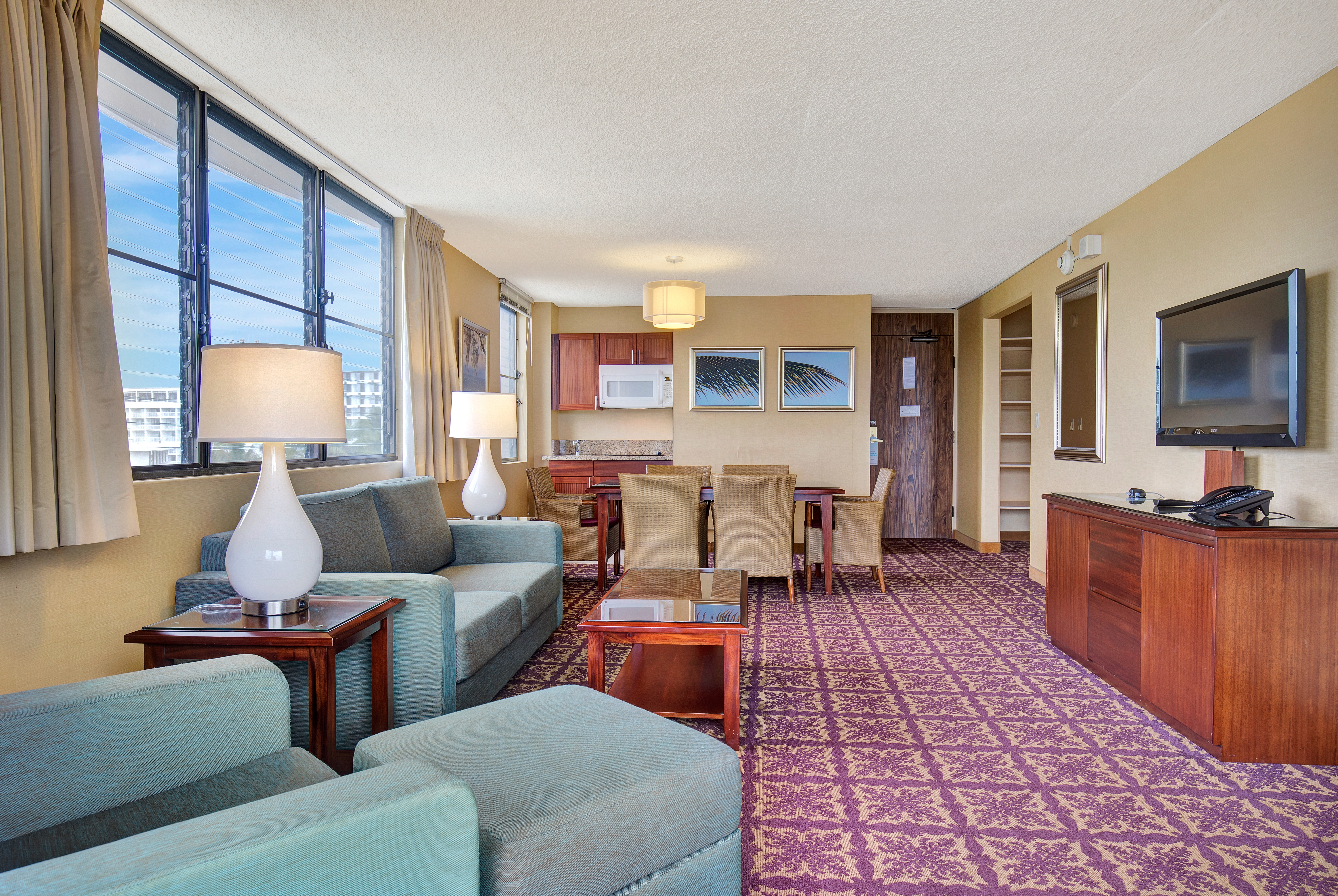 Guest room at the Hilo Hawaiian Hotel, Trademark Collection by Wyndham in Hilo, Hawaii