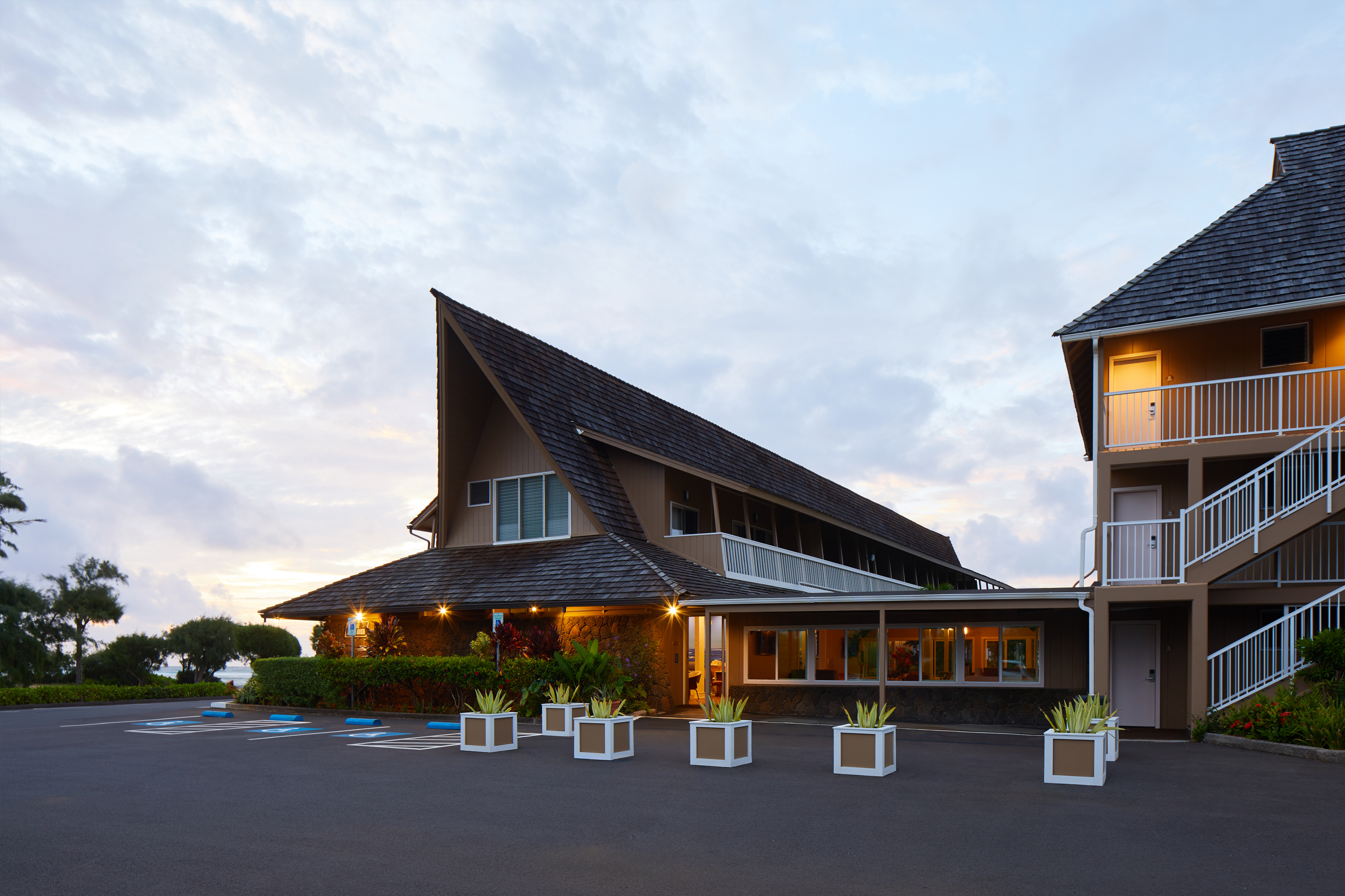 Exterior of THE ISO HOTEL, Trademark Collection by Wyndham hotel in Kapaa, Hawaii