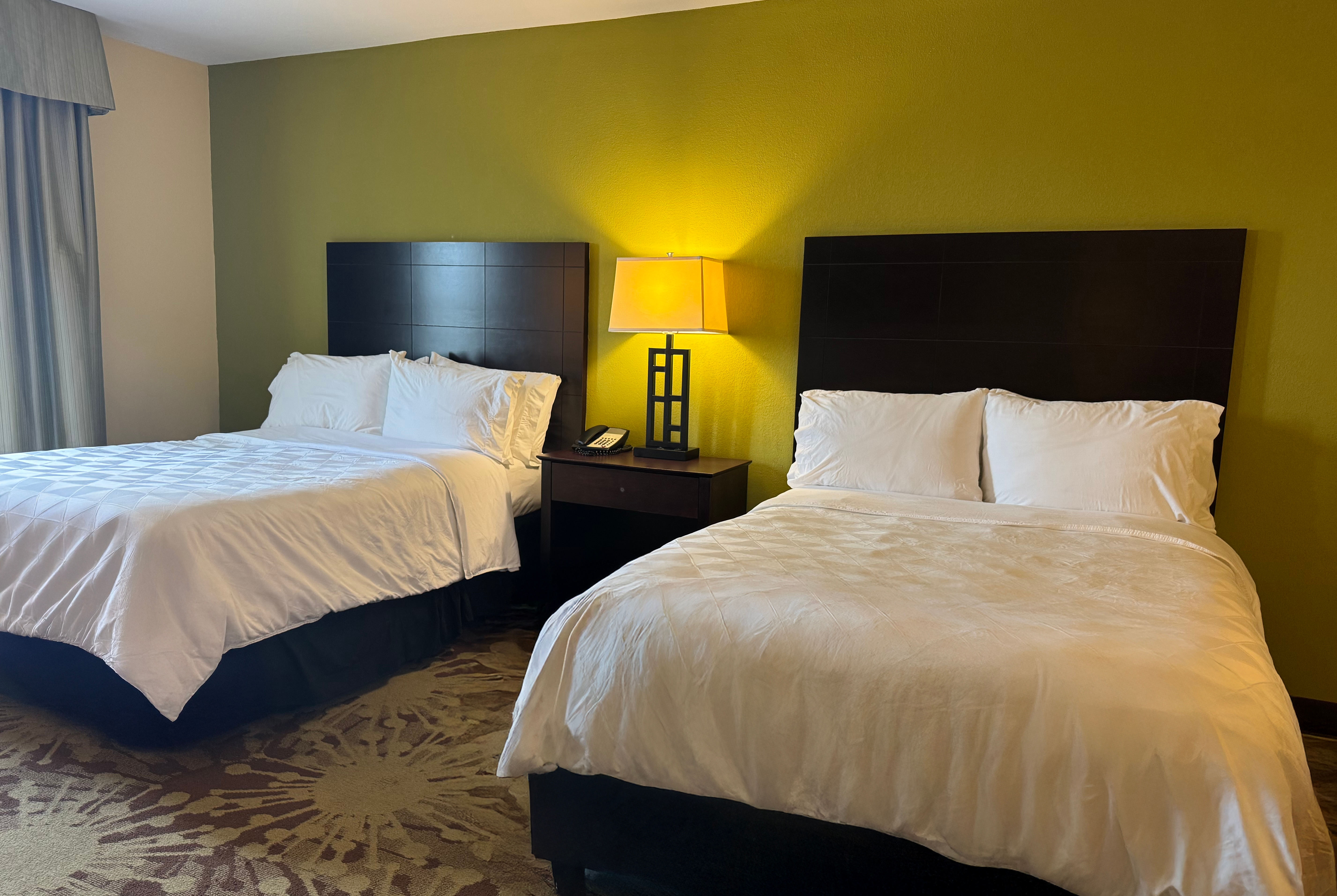 Guest room at the Hotel Gurnee in Gurnee, Illinois