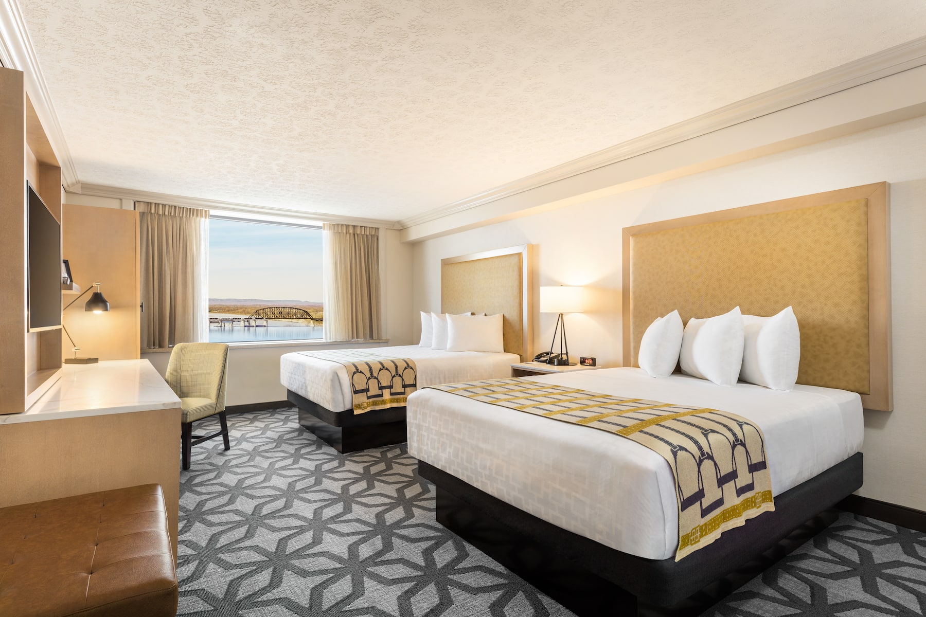 Guest room at the Galt House Hotel, Trademark Collection by Wyndham in Louisville, Kentucky
