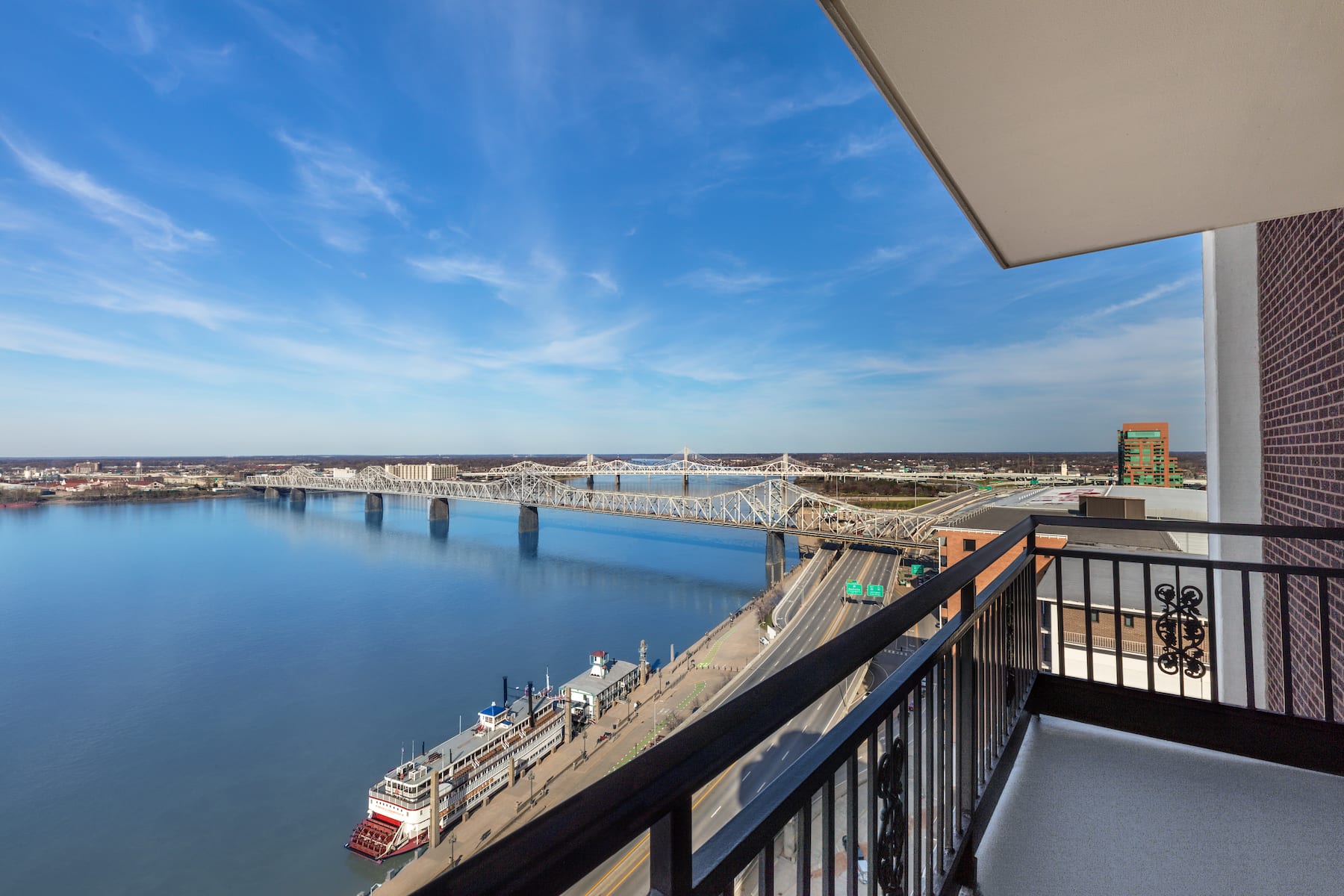 Guest room patio at the Galt House Hotel, Trademark Collection by Wyndham in Louisville, Kentucky