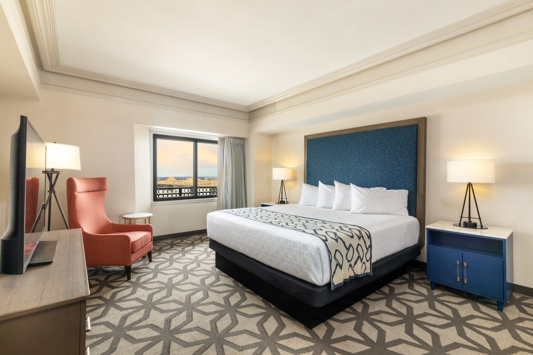 Guest room at the Galt House Hotel, Trademark Collection by Wyndham in Louisville, Kentucky