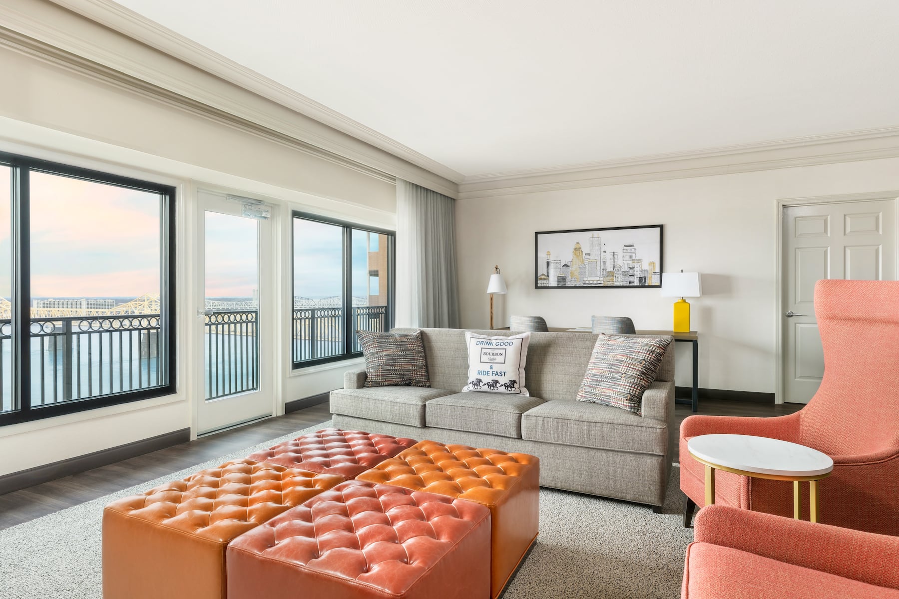 Guest room at the Galt House Hotel, Trademark Collection by Wyndham in Louisville, Kentucky