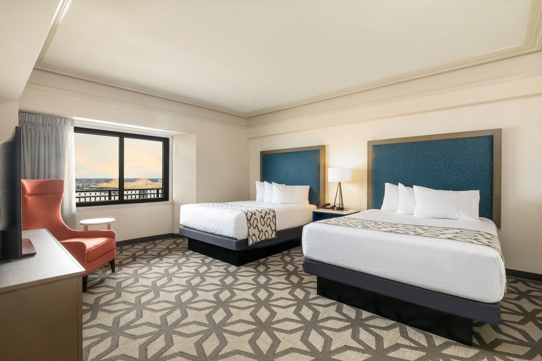 Guest room at the Galt House Hotel, Trademark Collection by Wyndham in Louisville, Kentucky
