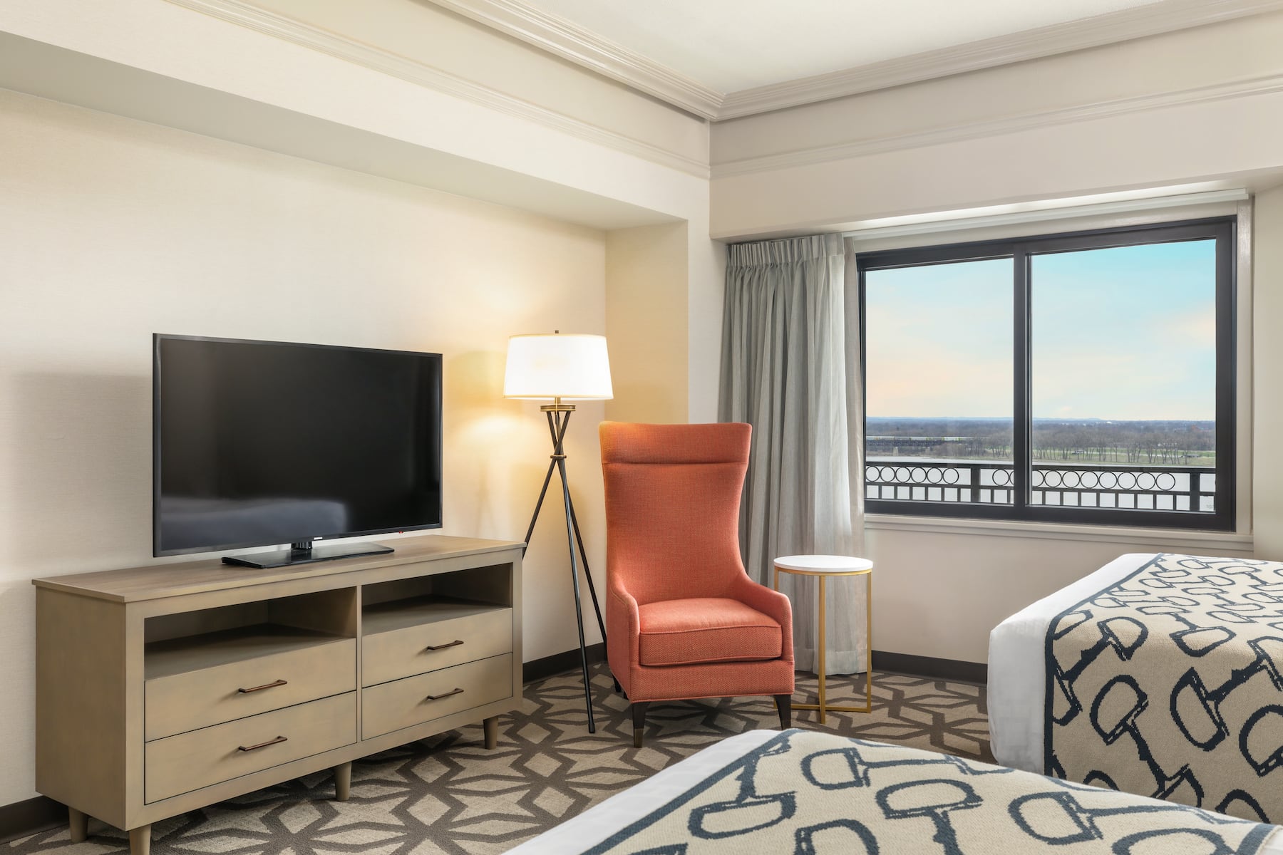 Guest room at the Galt House Hotel, Trademark Collection by Wyndham in Louisville, Kentucky