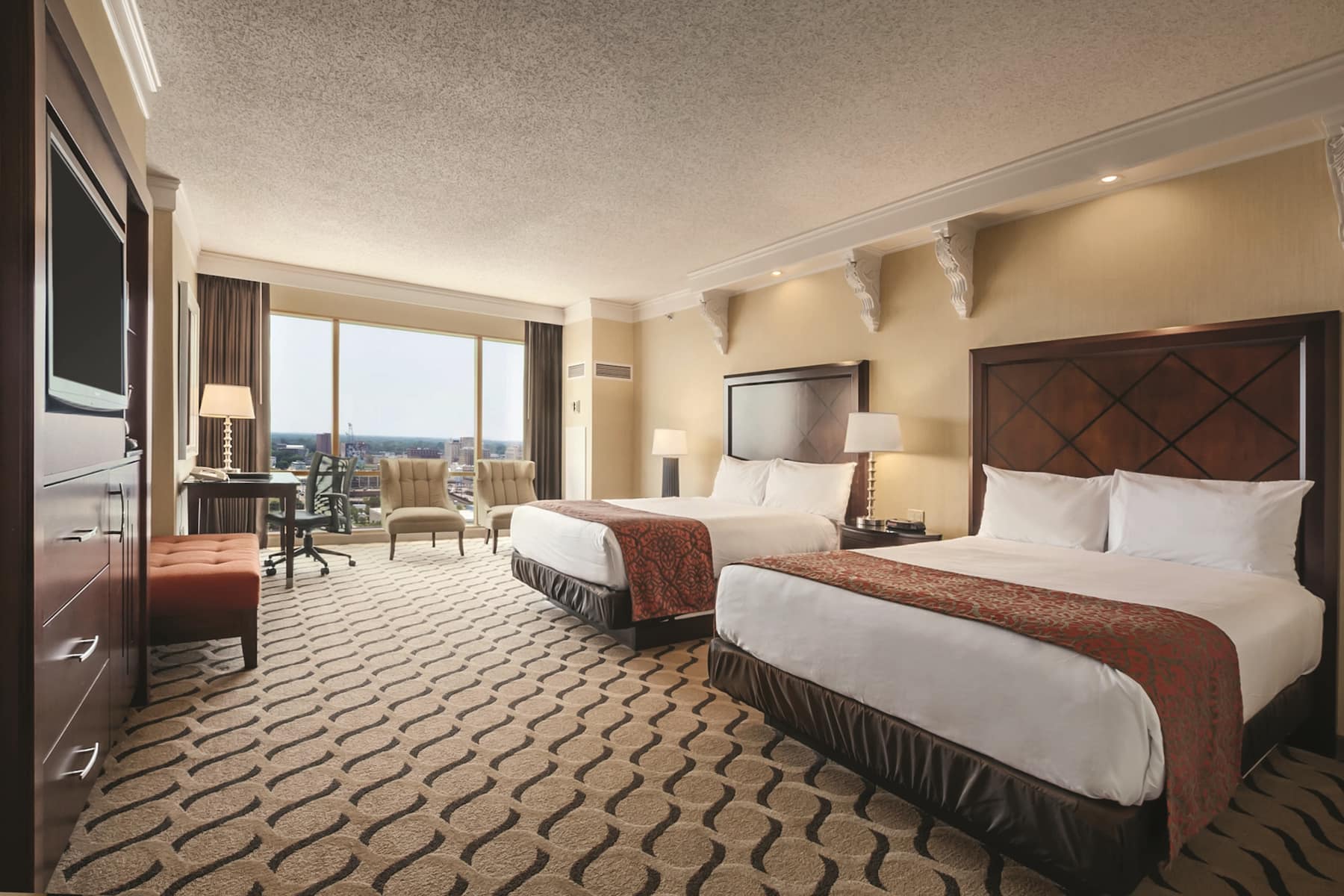 Guest room at the Horseshoe Bossier City, Trademark Collection by Wyndham in Bossier City, Louisiana