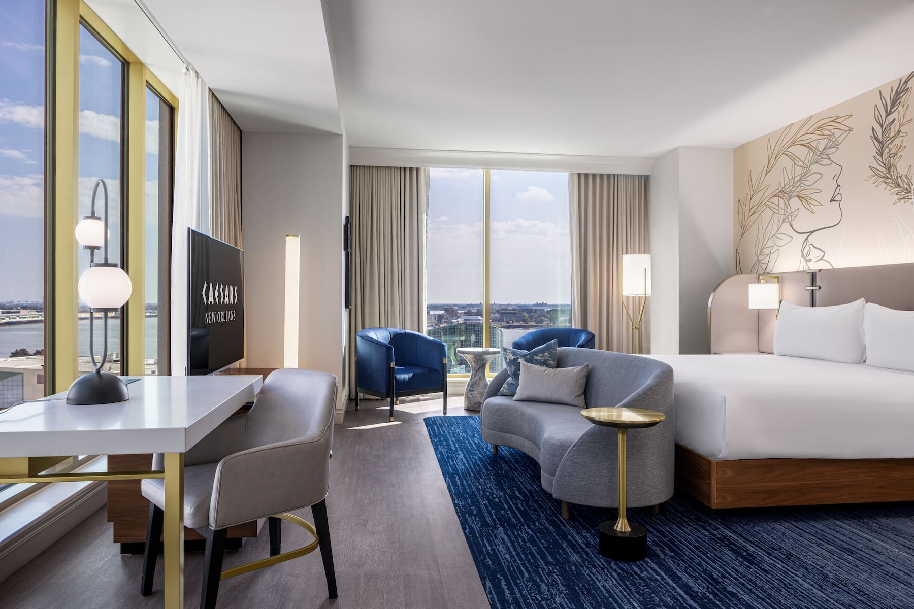 Guest room at the Caesars New Orleans, Trademark Collection by Wyndham in New Orleans, Louisiana