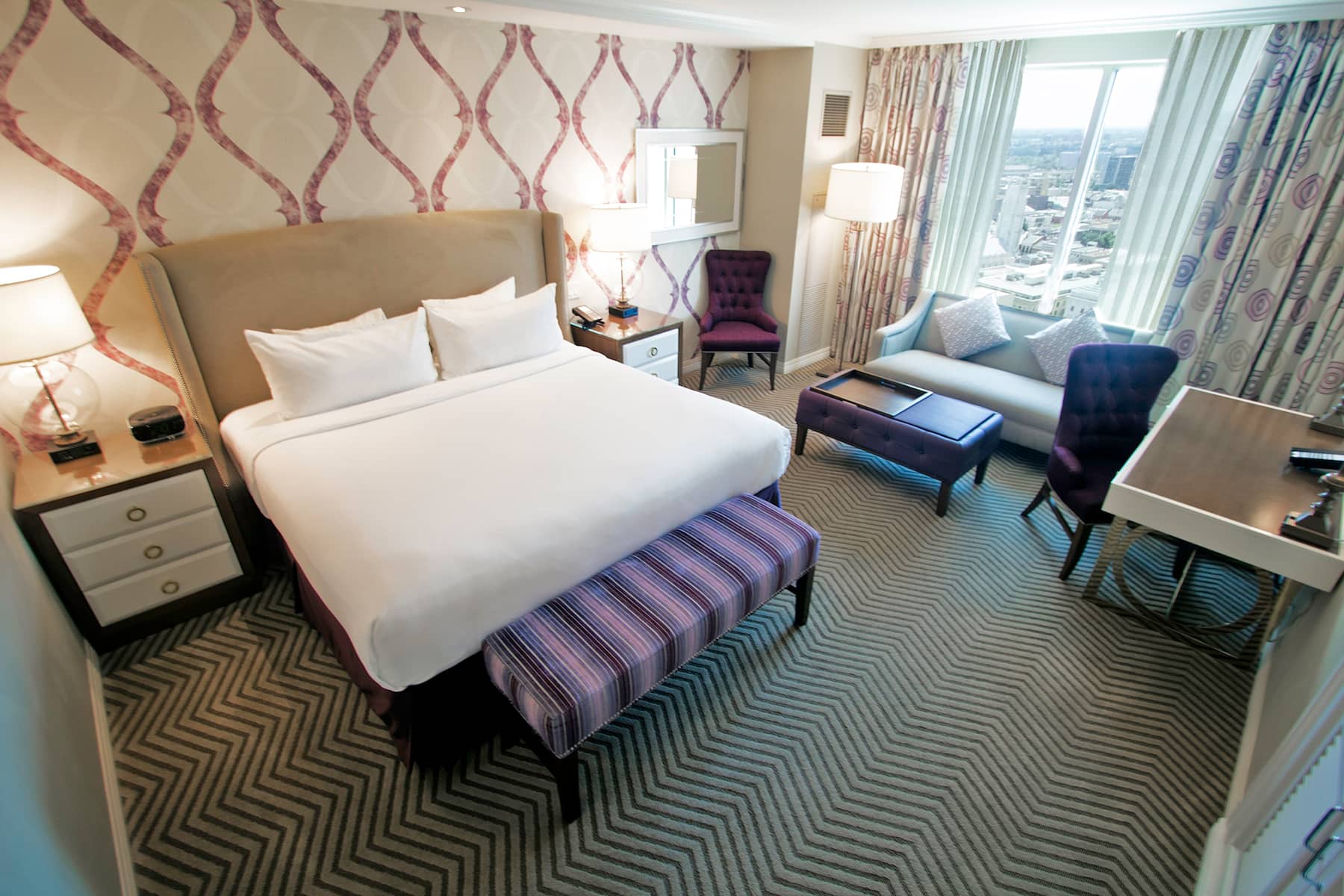 Guest room at the Caesars New Orleans, Trademark Collection by Wyndham in New Orleans, Louisiana