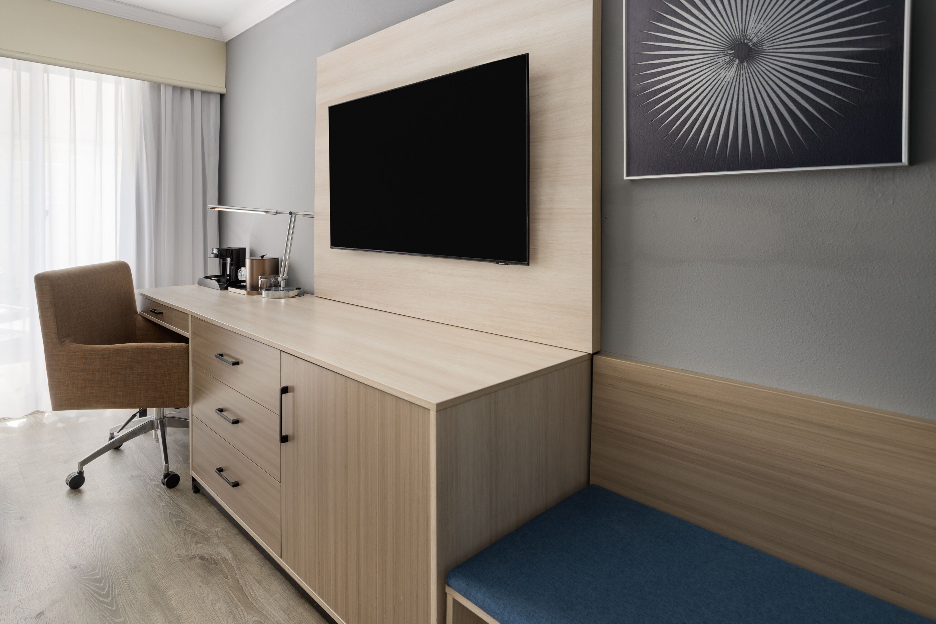 Guest room at the All Seasons Resort, Trademark Collection by Wyndham in South Yarmouth, Massachusetts