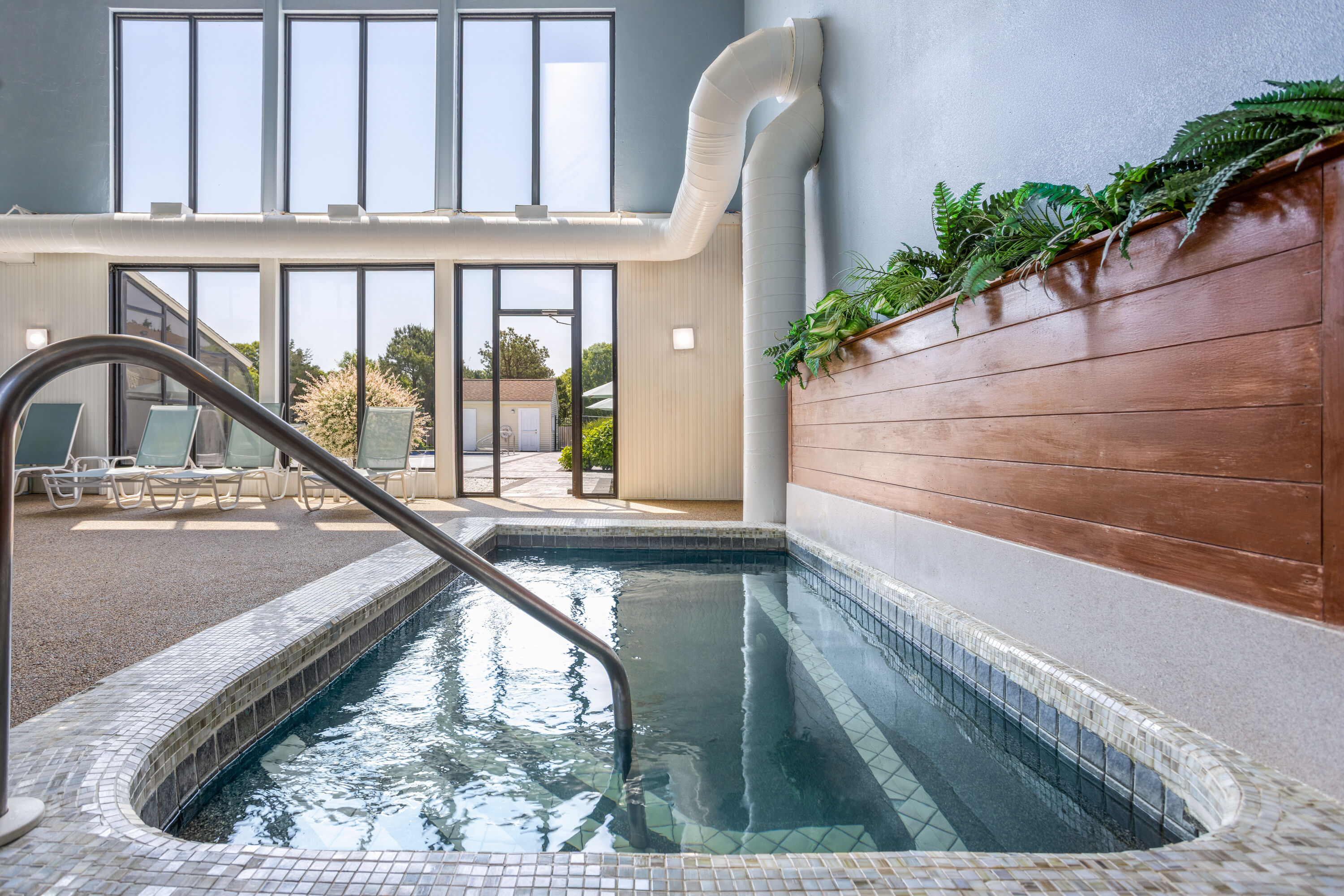 Hot tub at the All Seasons Resort, Trademark Collection by Wyndham in South Yarmouth, Massachusetts