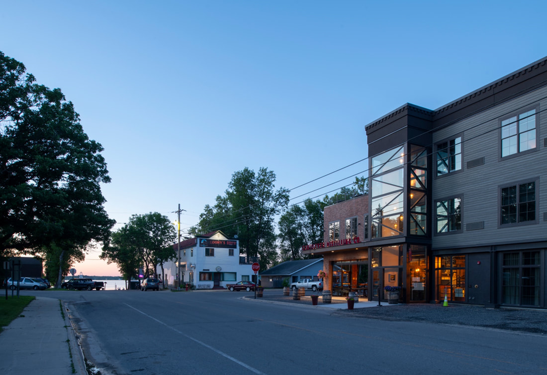 Exterior of Cantilever Hotel, Trademark Collection by Wyndham hotel in Ranier, Minnesota