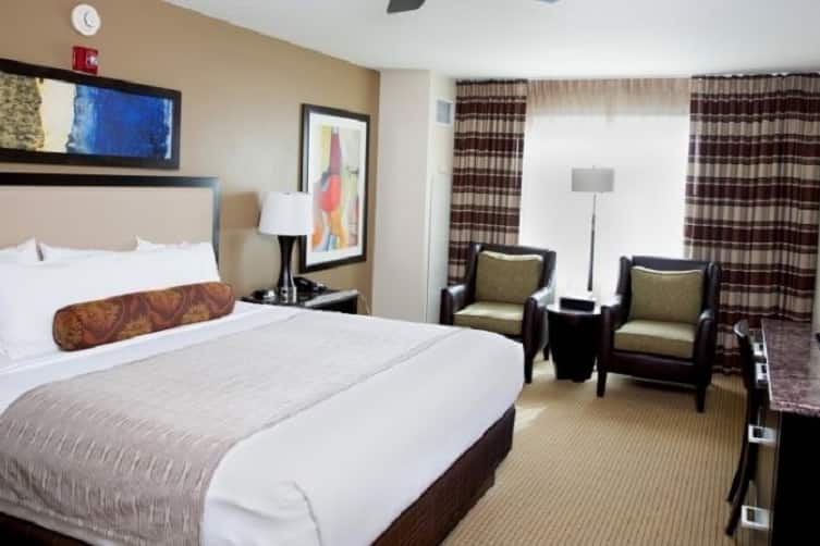 Guest room at the Isle of Capri Casino Hotel Boonville, Trademark Collection in Boonville, Missouri