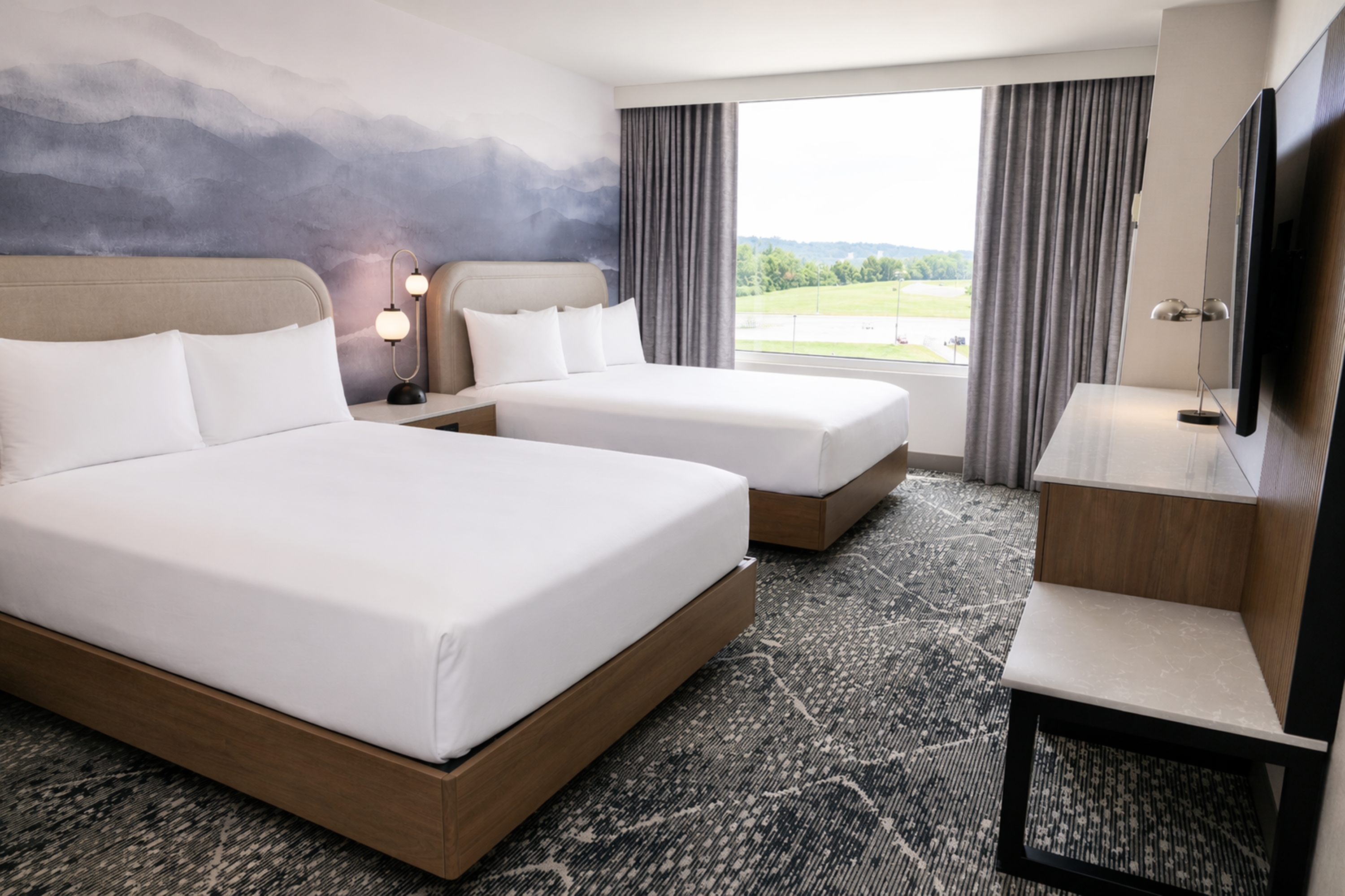 Guest room at the Harrah's Kansas City, Trademark Collection by Wyndham in North Kansas City, Missouri