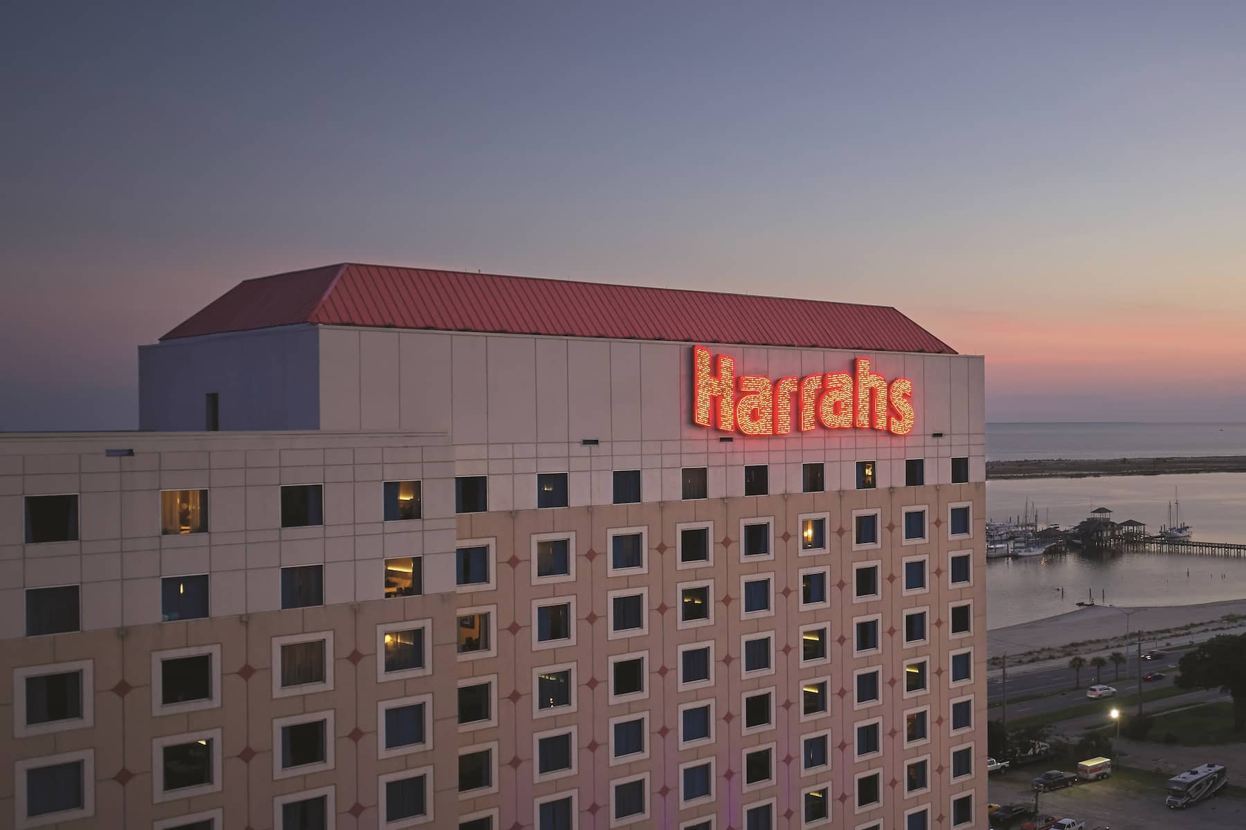 Exterior of Harrah's Gulf Coast, Trademark Collection by Wyndham hotel in Biloxi, Mississippi
