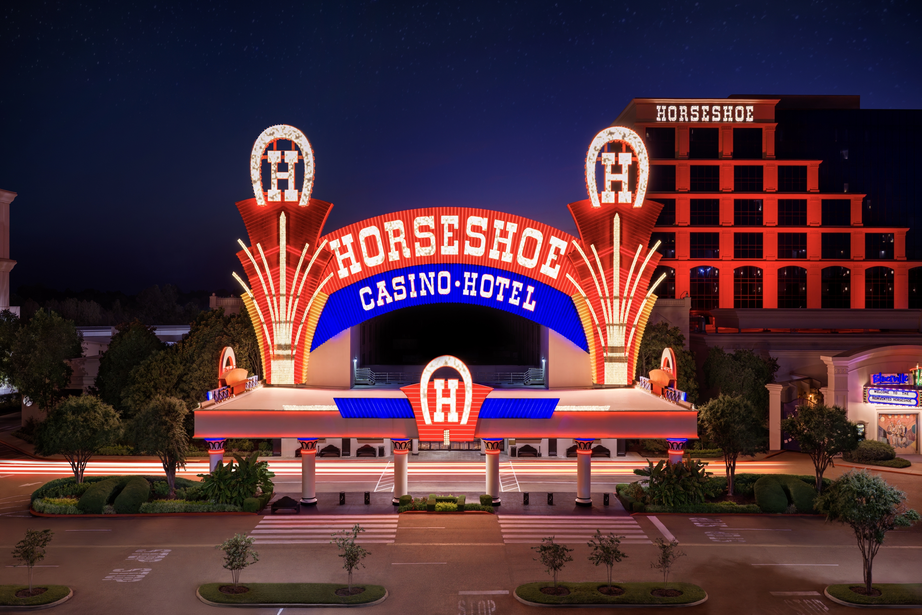 Exterior of Horseshoe Tunica, Trademark Collection by Wyndham hotel in Robinsonville, Mississippi