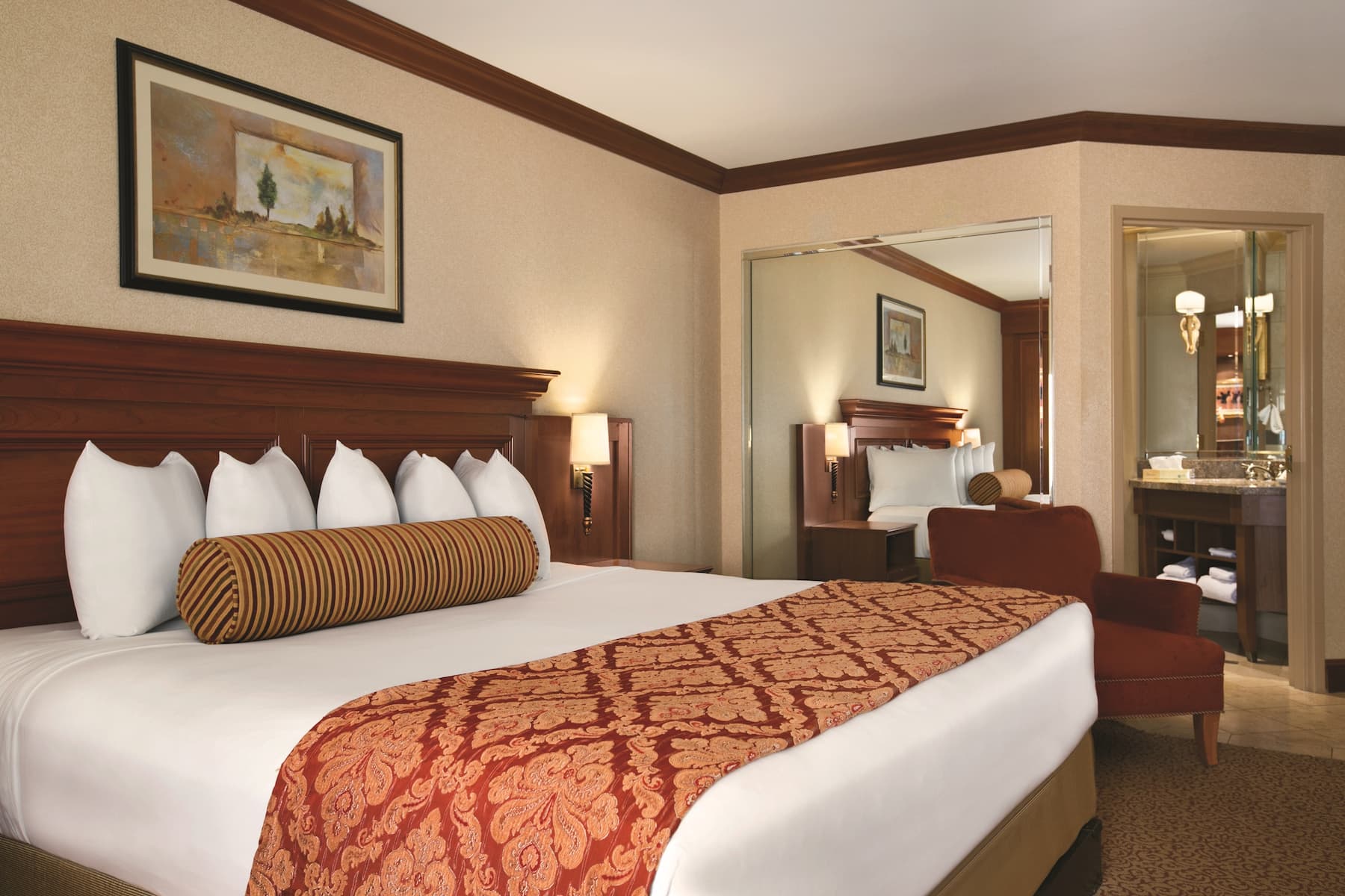 Guest room at the Horseshoe Tunica, Trademark Collection by Wyndham in Robinsonville, Mississippi