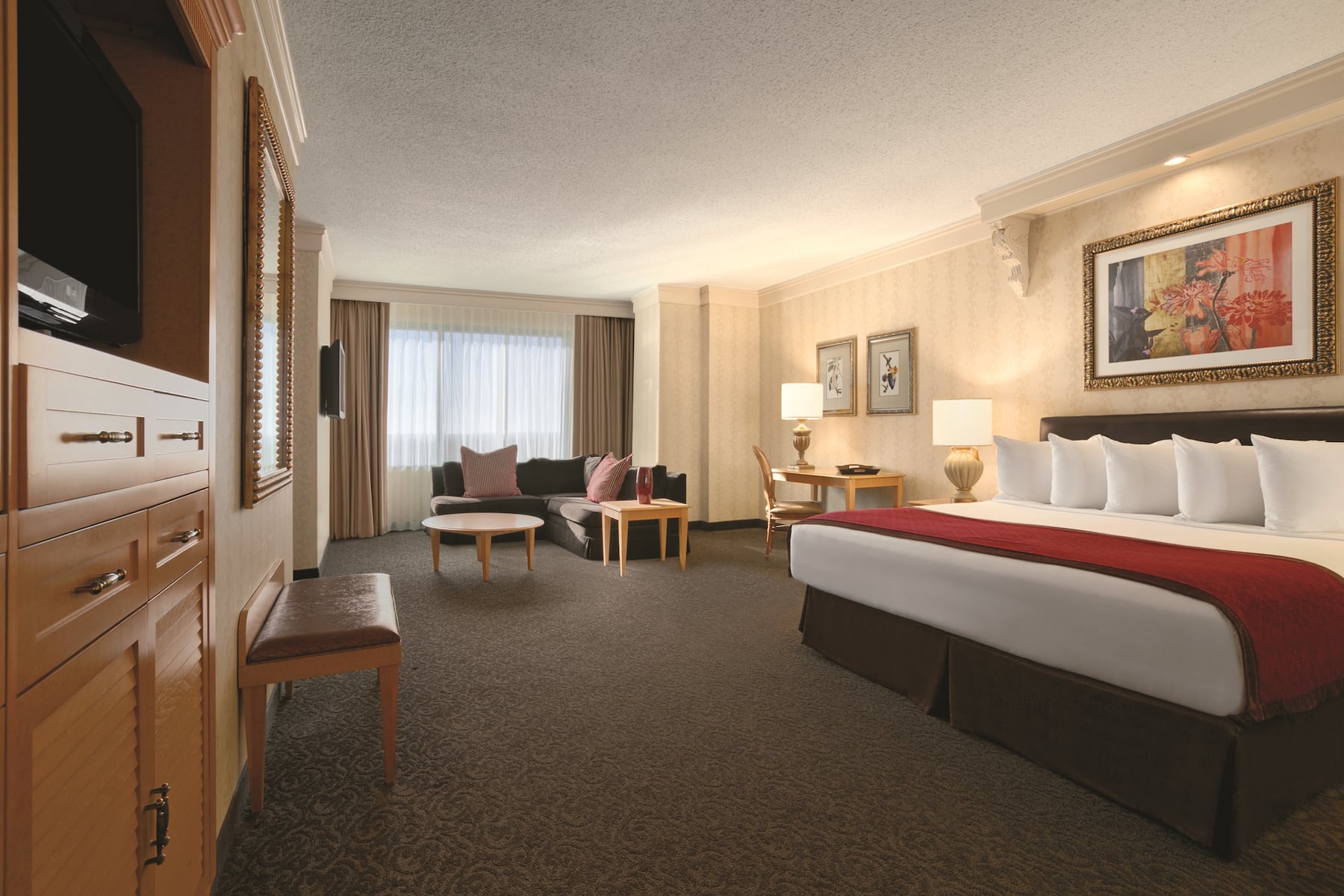 Guest room at the Horseshoe Tunica, Trademark Collection by Wyndham in Robinsonville, Mississippi
