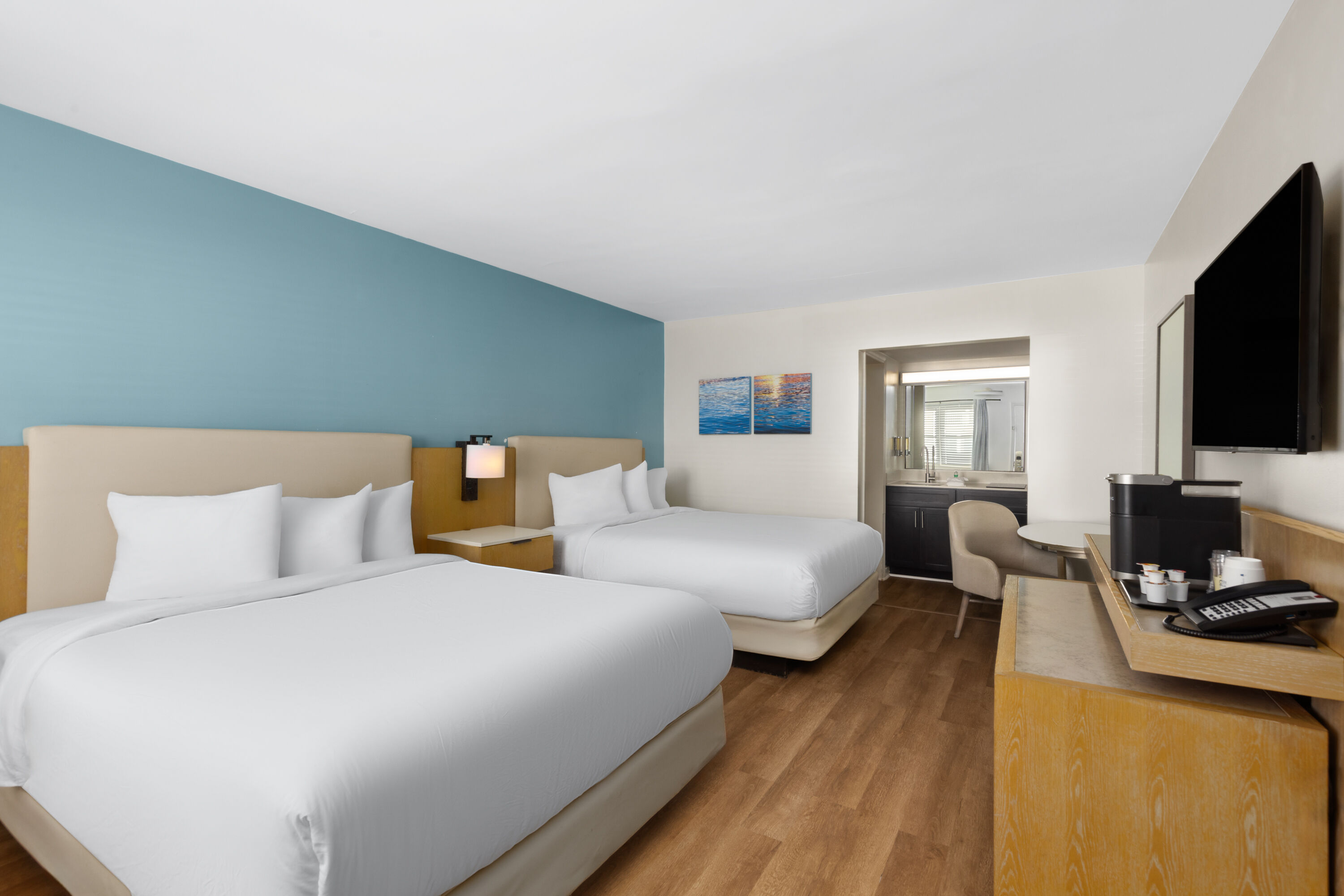 Guest room at the Hotel Manteo, Trademark Collection by Wyndham in Manteo, North Carolina