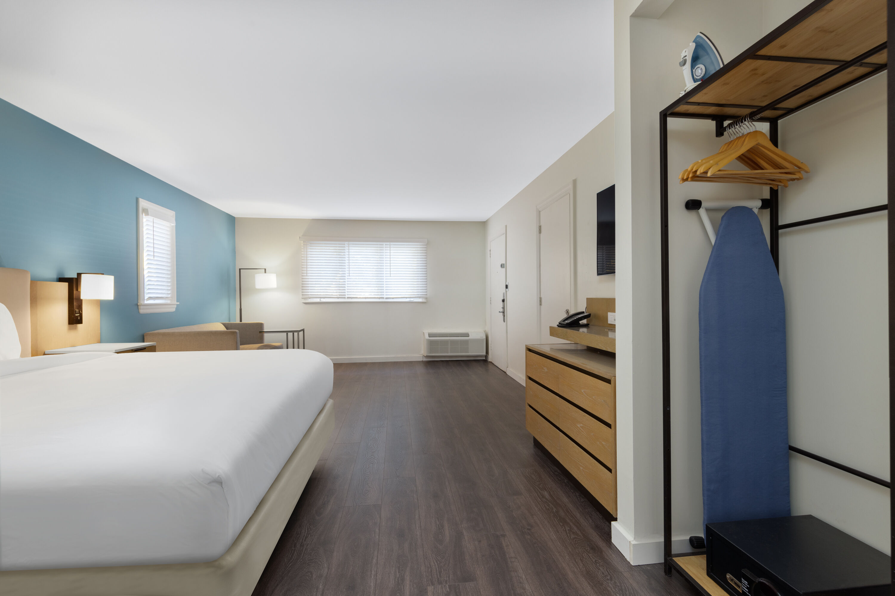 Guest room at the Hotel Manteo, Trademark Collection by Wyndham in Manteo, North Carolina