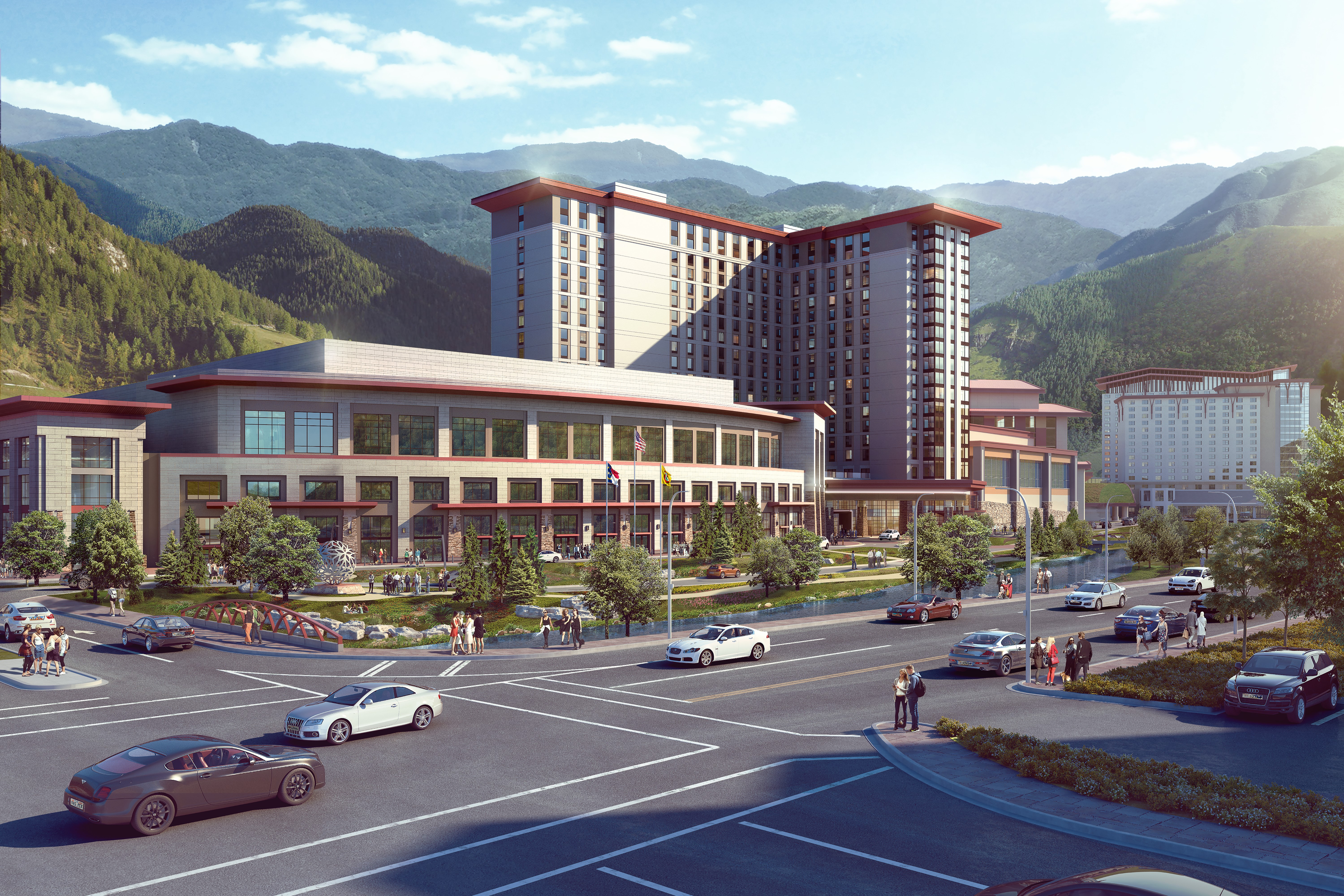 Exterior of Harrahs Cherokee Valley River Casino & Hotel Trademark hotel in Murphy, North Carolina