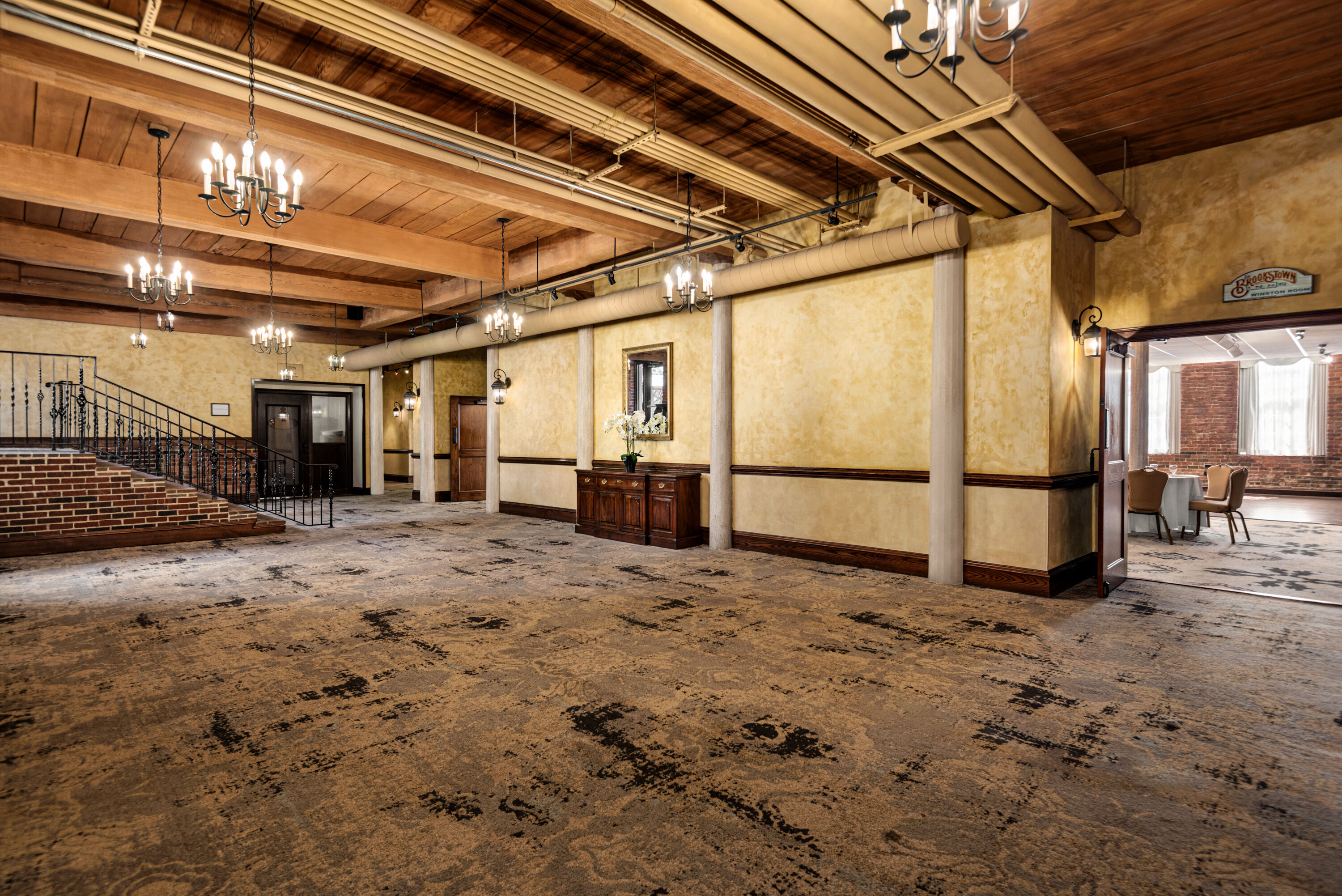 Reception meeting room at The Historic Brookstown Inn, Trademark Collection by Wyndham in Winston-Salem, North Carolina