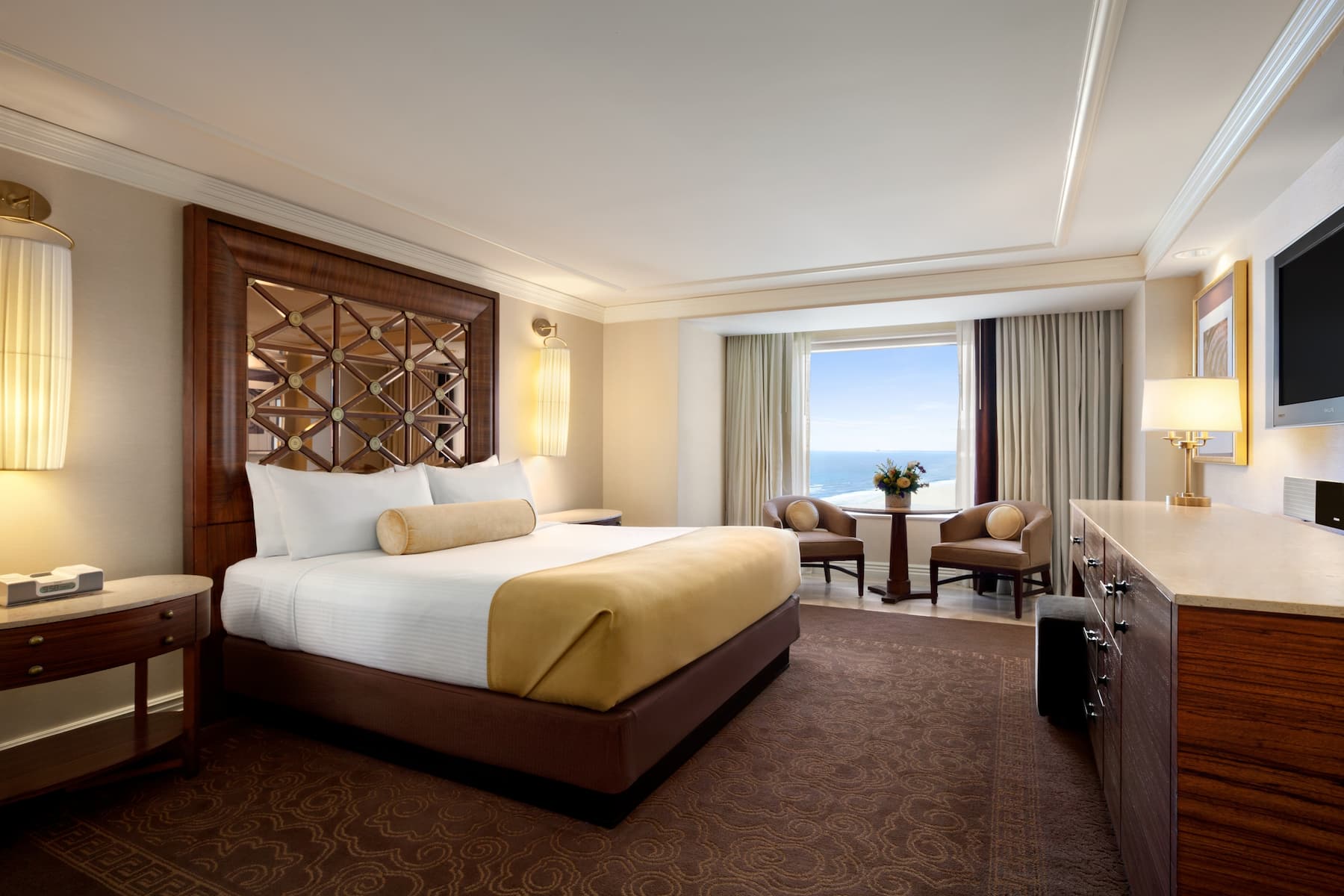 Guest room at the Caesars Atlantic City, Trademark Collection by Wyndham in Atlantic City, New Jersey