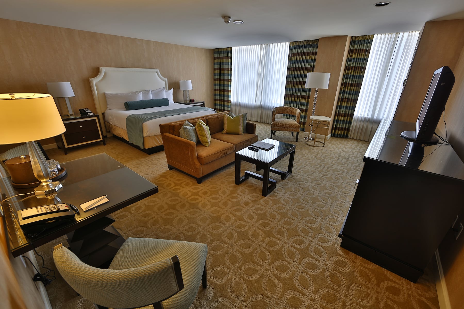 Guest room at the Caesars Atlantic City, Trademark Collection by Wyndham in Atlantic City, New Jersey