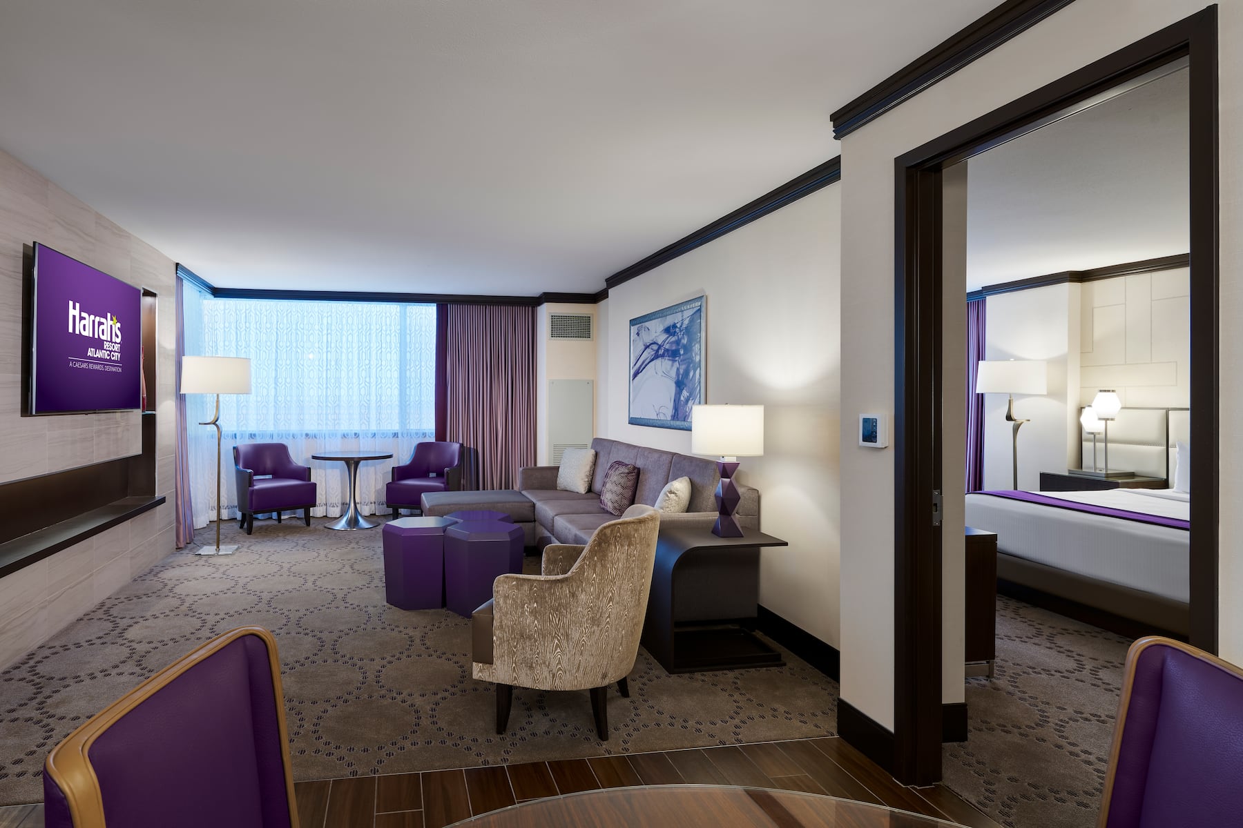 Guest room at the Harrah's Resort Atlantic City, Trademark Collection in Atlantic City, New Jersey