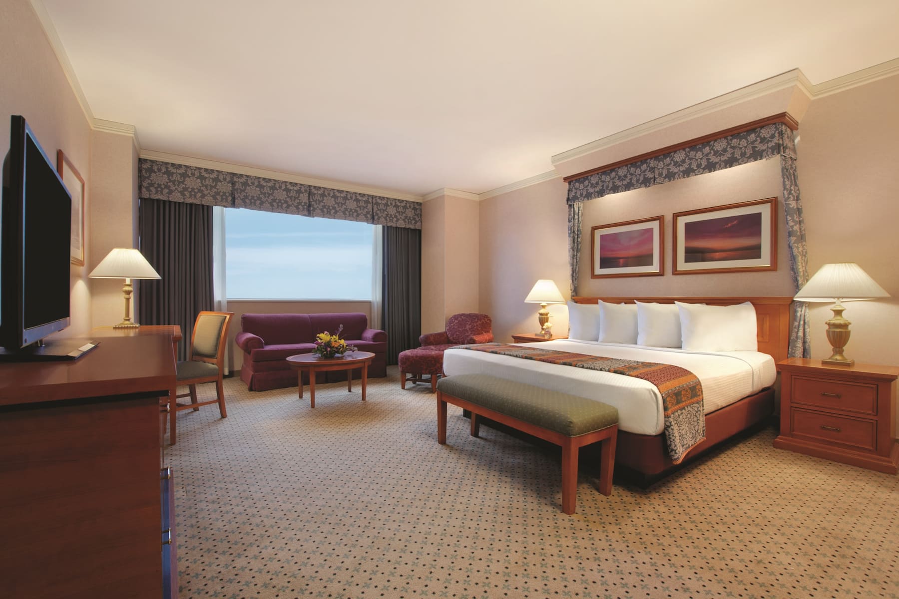 Guest room at the Harrah's Resort Atlantic City, Trademark Collection in Atlantic City, New Jersey