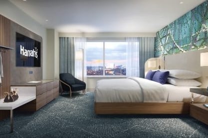Guest room at the Harrah's Resort Atlantic City, Trademark Collection in Atlantic City, New Jersey