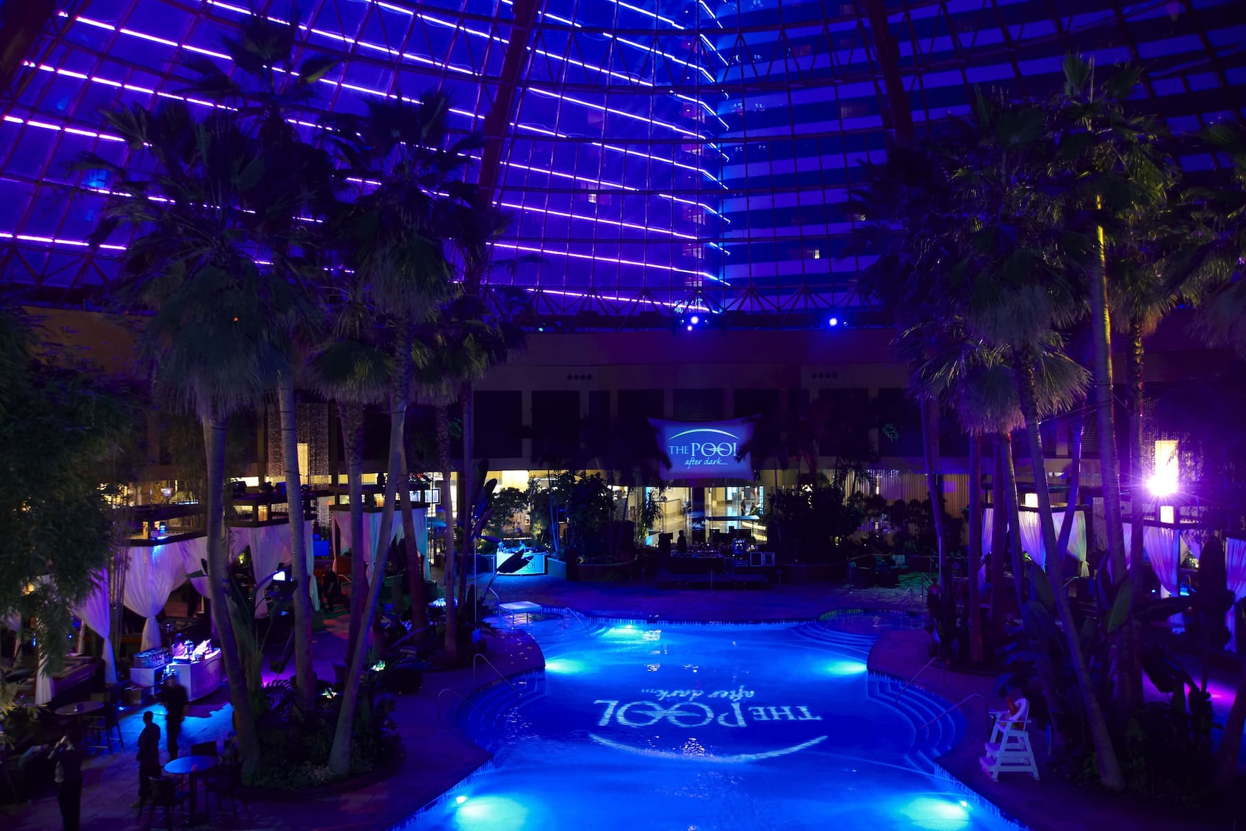Pool night image at the Harrah's Resort Atlantic City, Trademark Collection in Atlantic City, New Jersey