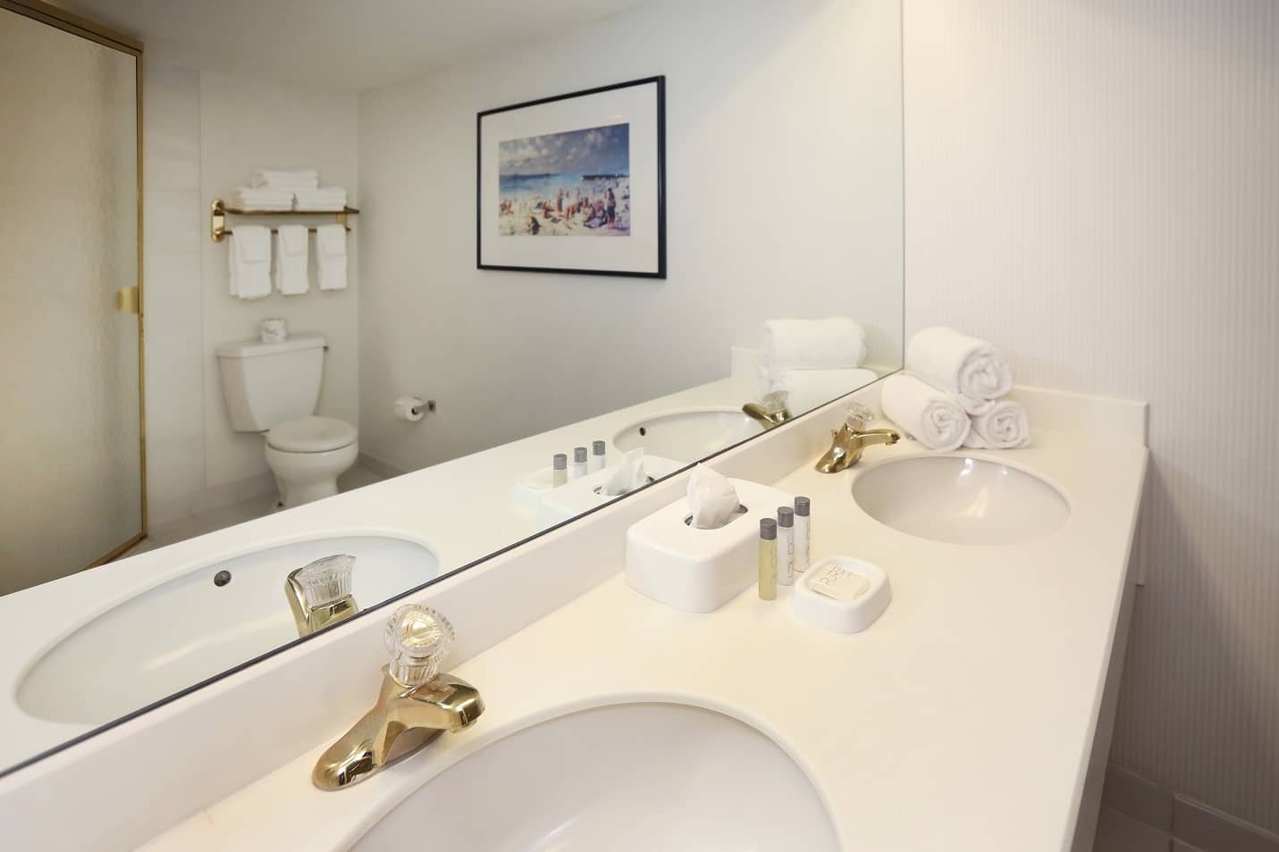 Guest room bath at the Tropicana Atlantic City, Trademark Collection by Wyndham in Atlantic City, New Jersey
