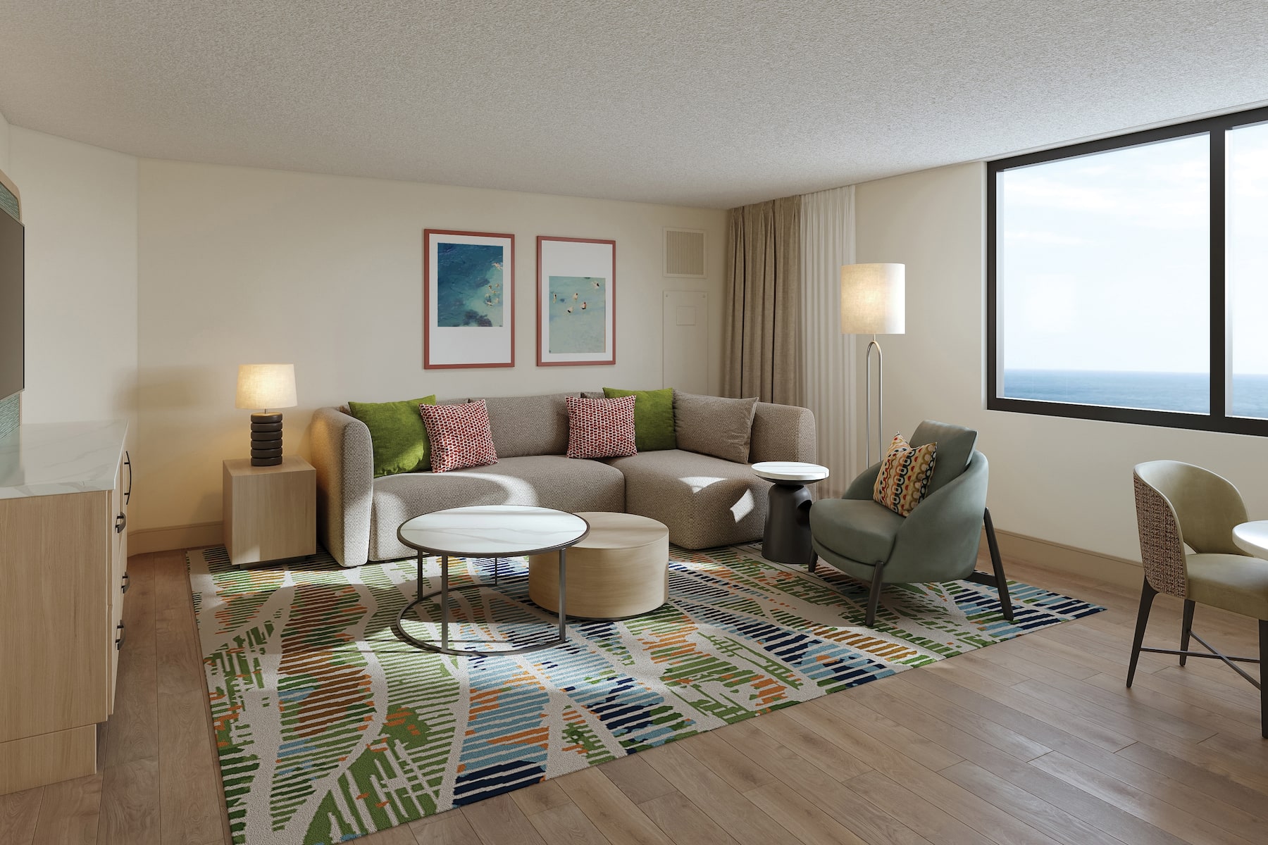 Tropicana Atlantic City, Trademark Collection by Wyndham suite living room in Atlantic City, New Jersey