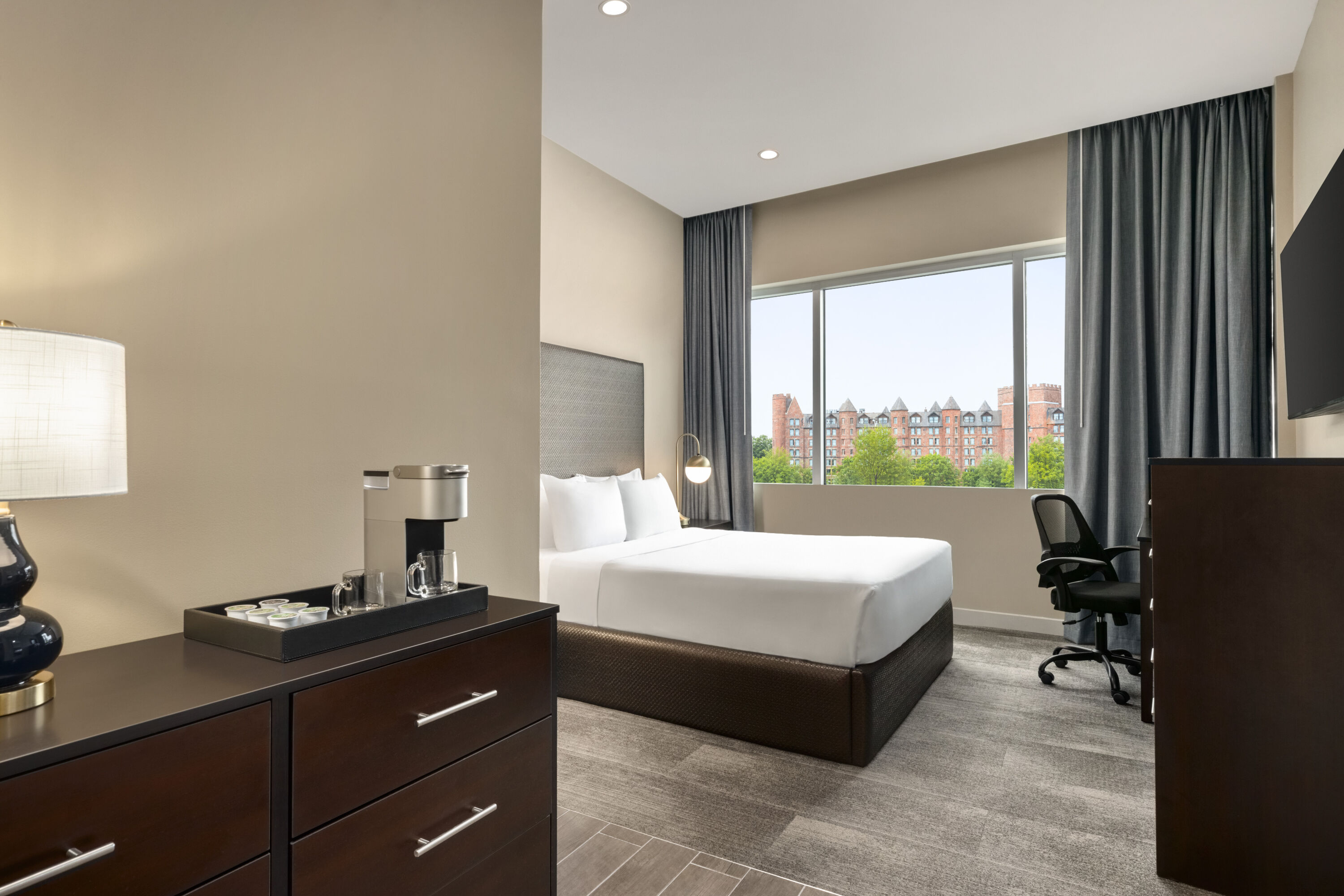 Guest room at the Hotel Troy, Trademark Collection by Wyndham in Parsippany, New Jersey