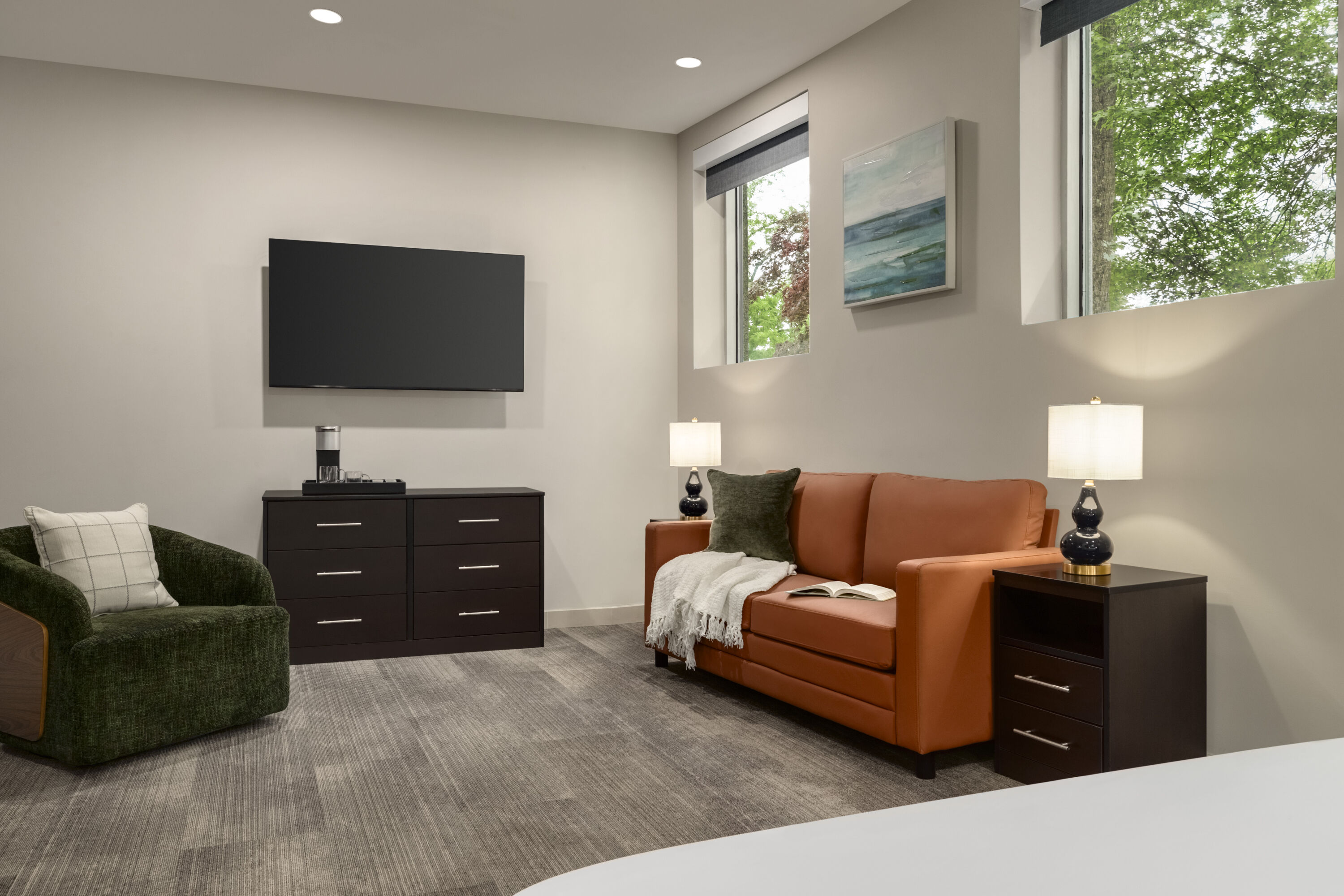 Guest room at the Hotel Troy, Trademark Collection by Wyndham in Parsippany, New Jersey