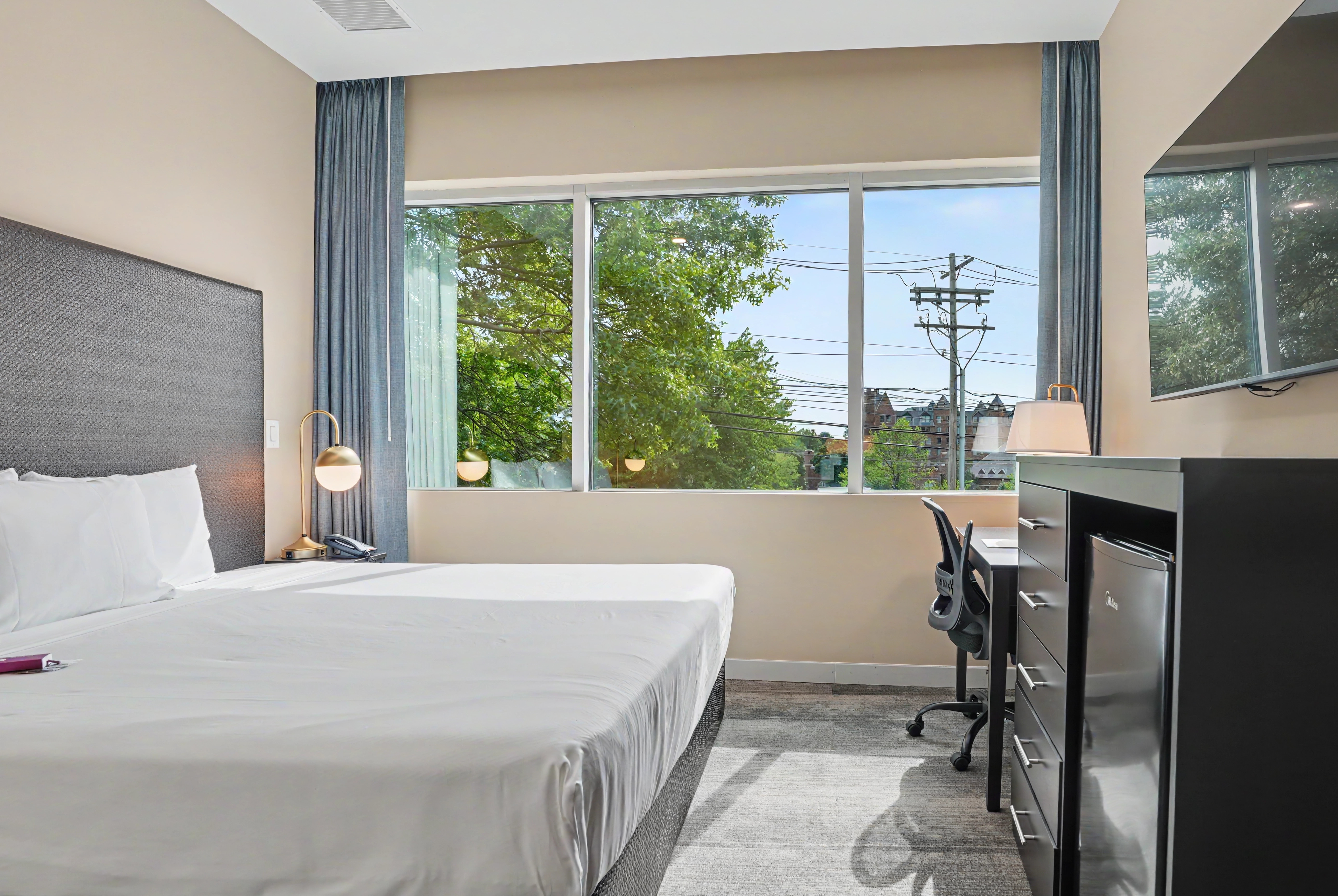 Guest room at the Hotel Troy, Trademark Collection by Wyndham in Parsippany, New Jersey
