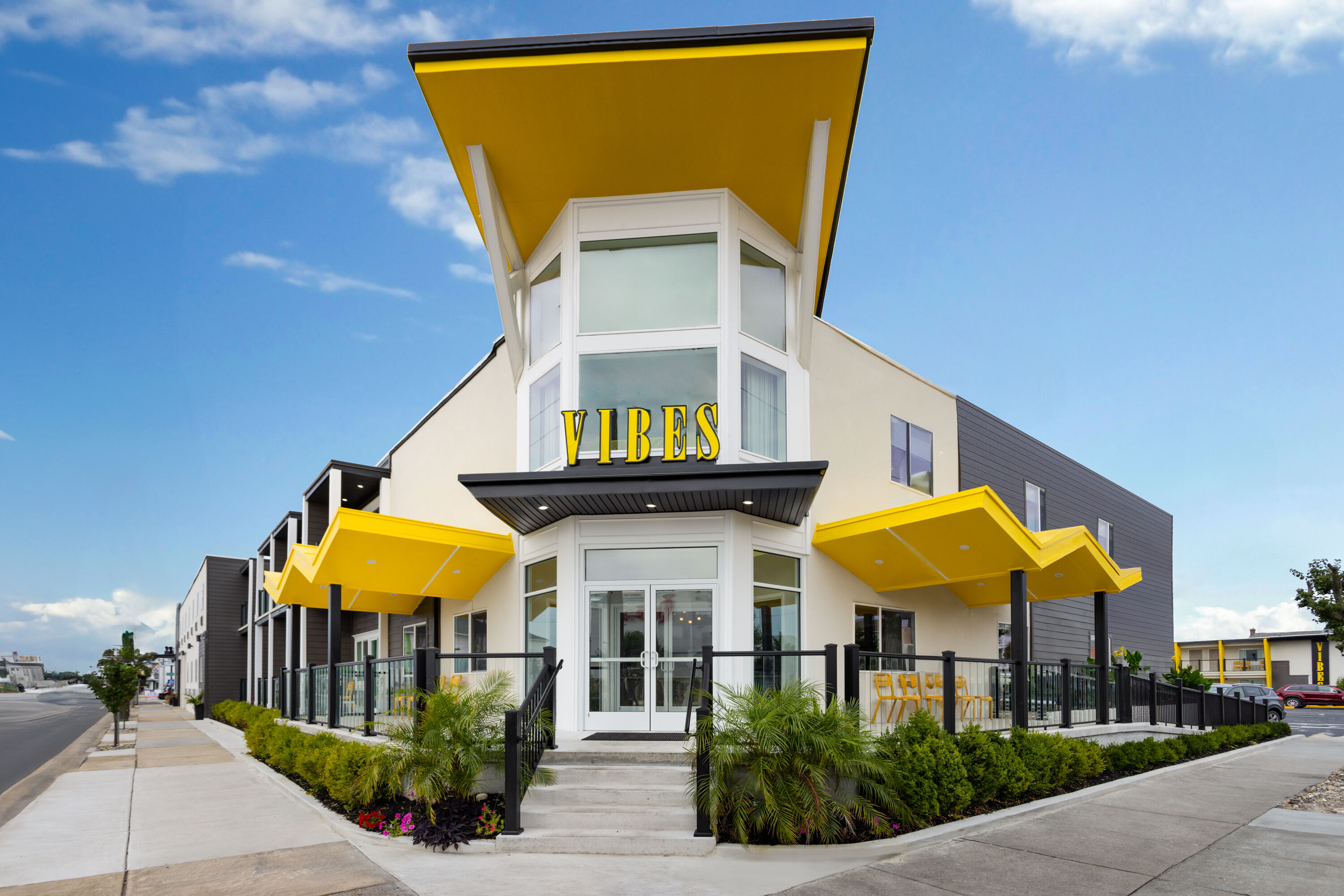 Exterior Day Image of The Vibes Hotel, Trademark Collection by Wyndham hotel in Wildwood, New Jersey