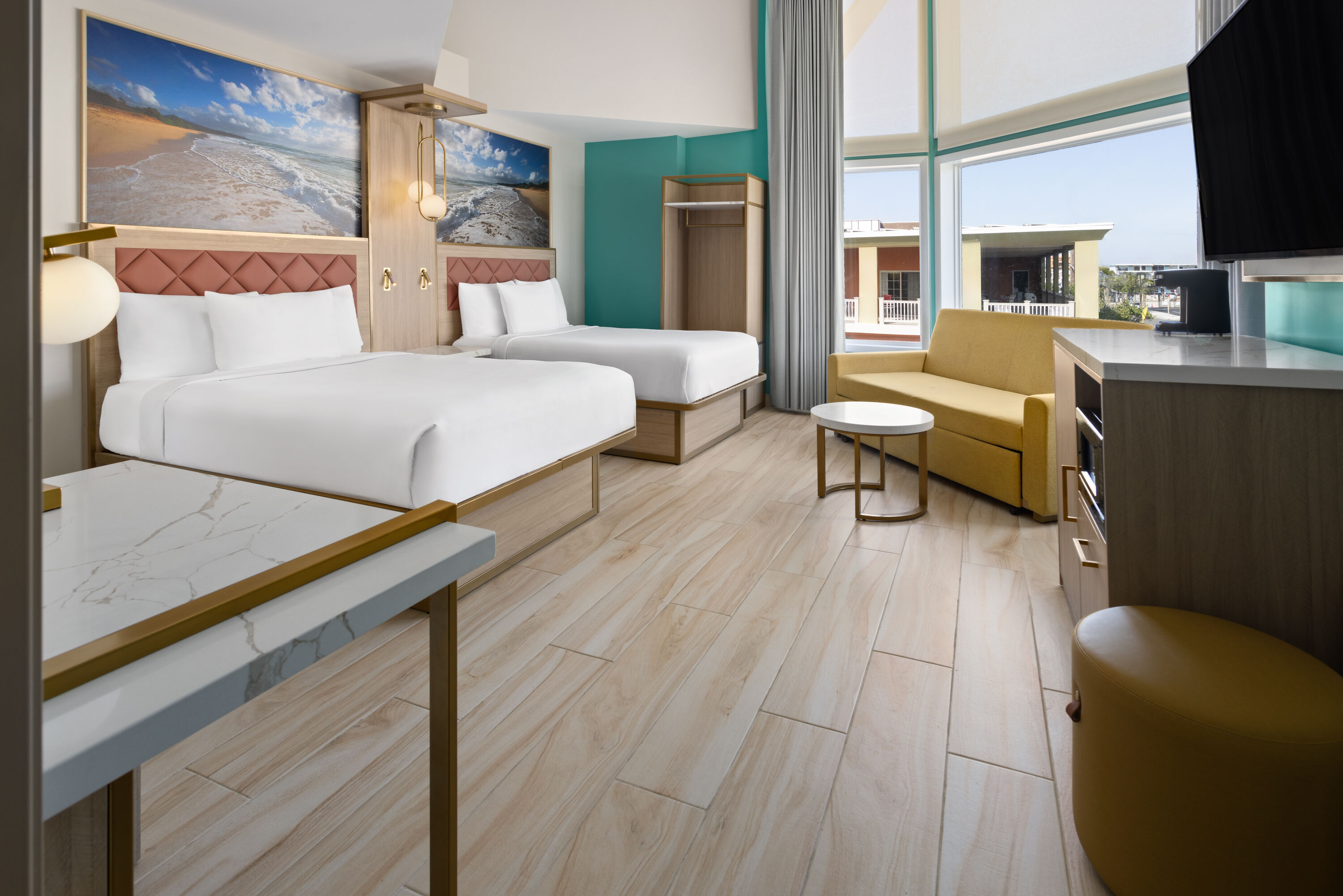 Guest room at the The Vibes Hotel, Trademark Collection by Wyndham in Wildwood, New Jersey