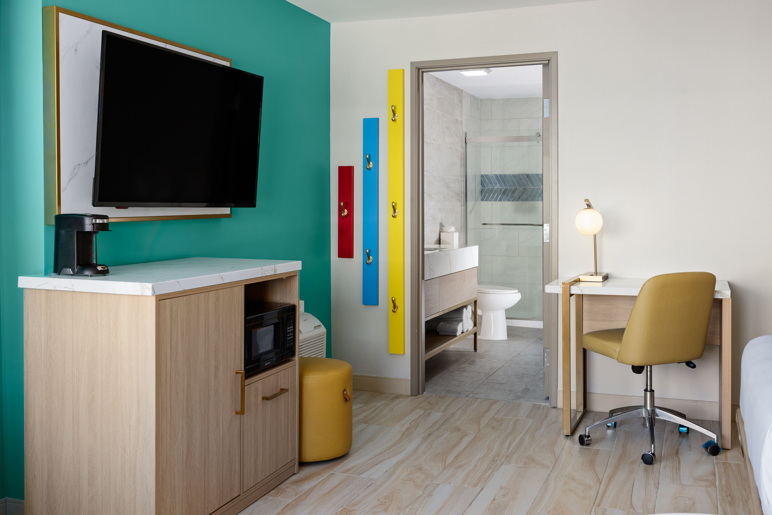 Guest room at the The Vibes Hotel, Trademark Collection by Wyndham in Wildwood, New Jersey
