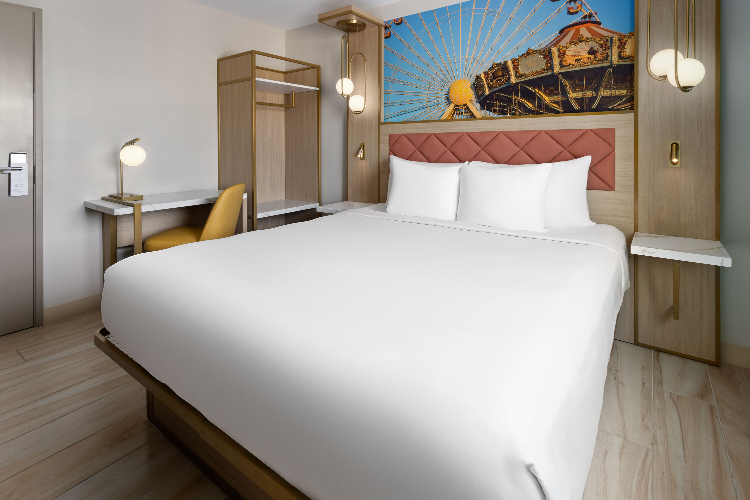Guest room at the The Vibes Hotel, Trademark Collection by Wyndham in Wildwood, New Jersey