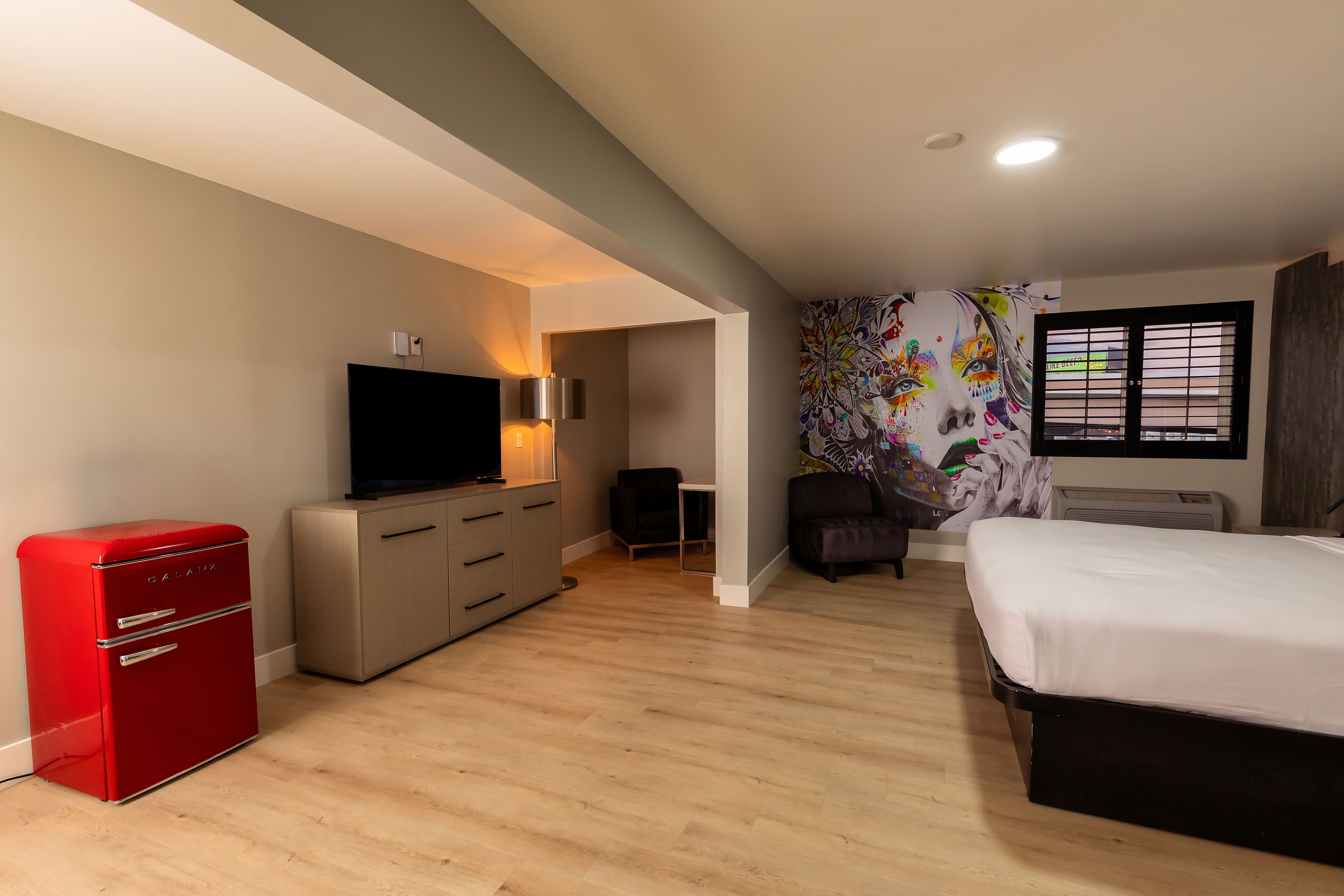 Guest room at the The Lexi Las Vegas, Trademark Collection by Wyndham in Las Vegas, Nevada