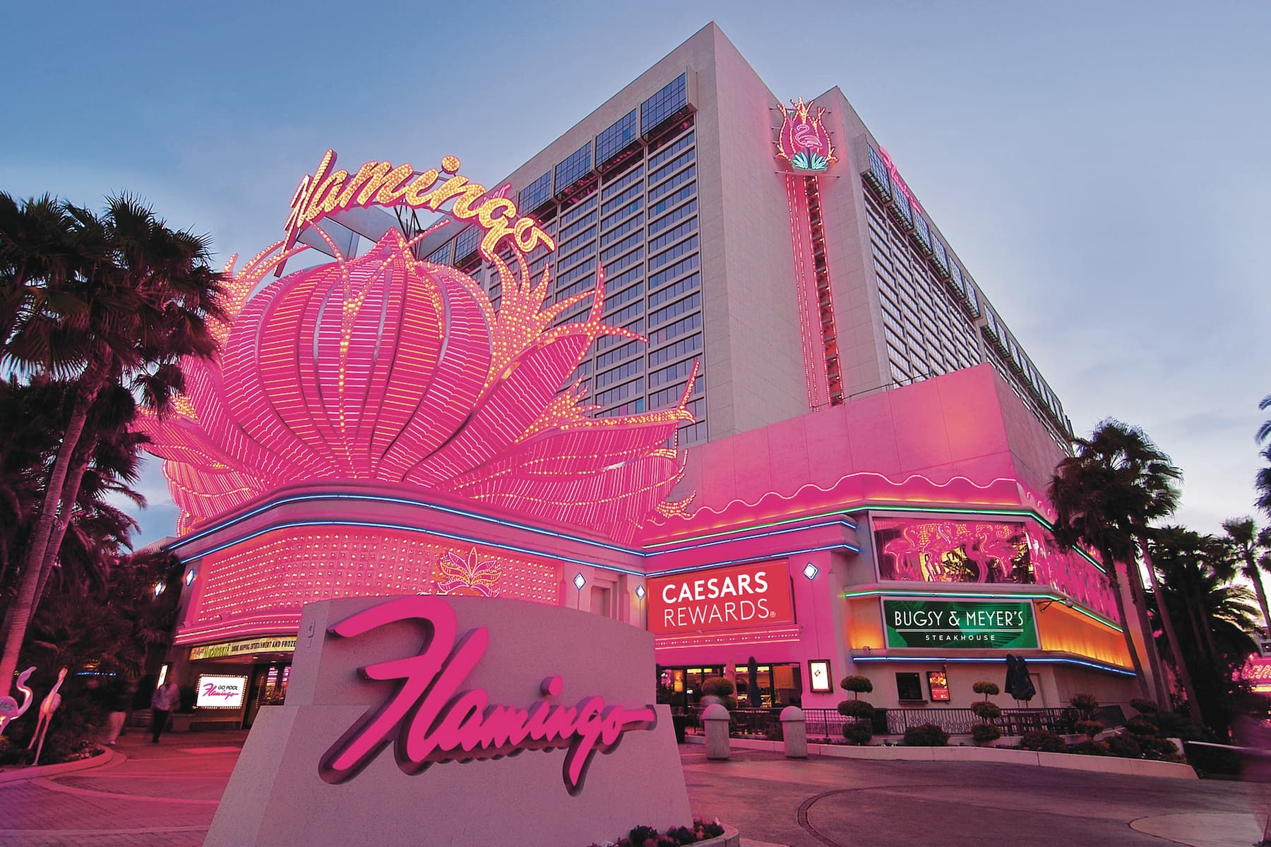Exterior of Flamingo Las Vegas, Trademark Collection by Wyndham hotel in Las Vegas, Nevada